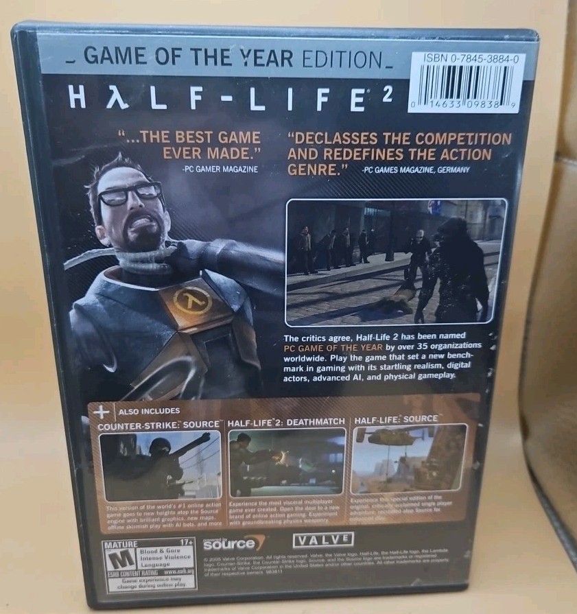 Half-Life 2: Game of the Year Edition PC Complete 4 Disc Key Valve