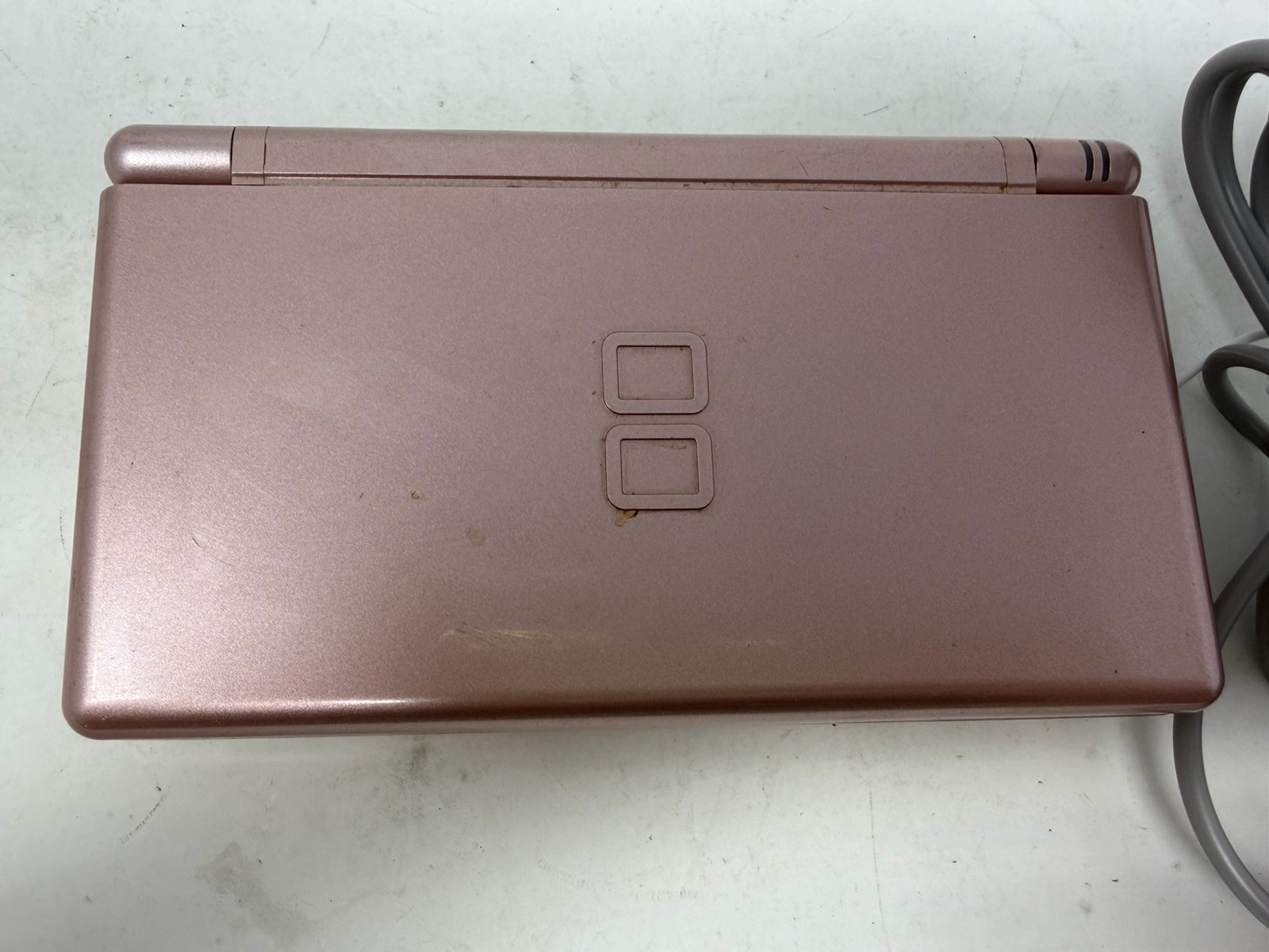 Nintendo DS Lite USG-001 Metallic Pink Handheld Working W/ Charger & Charger