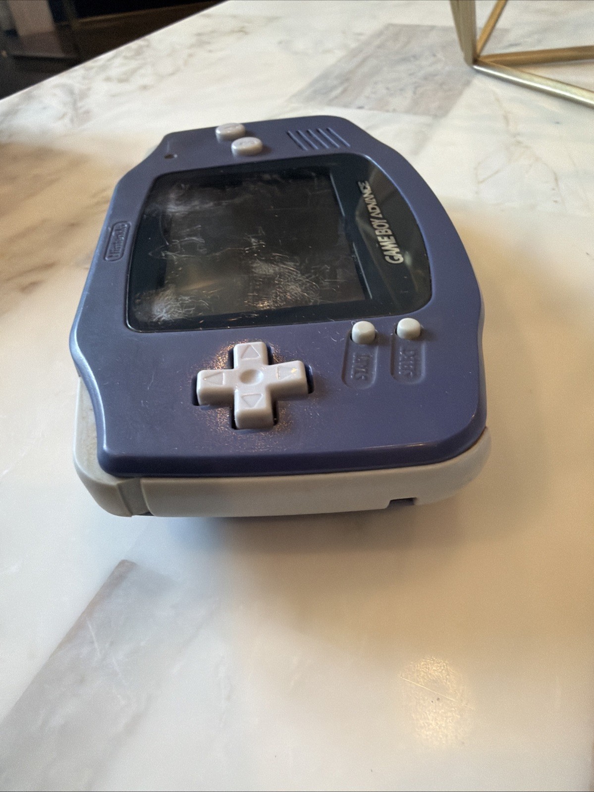 Nintendo Game Boy Advance Console (Indigo Purple AGB-001) Tested Working