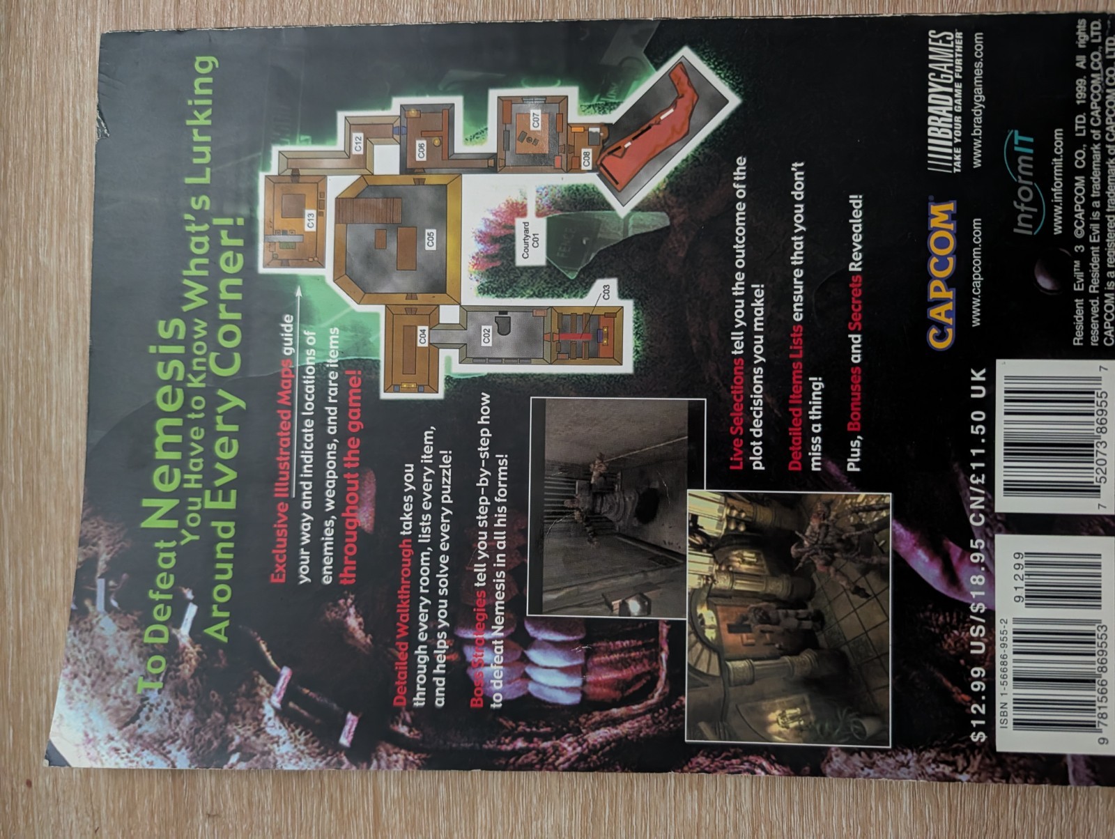 BradyGames Resident Evil 3 Nemesis Strategy Guide Exclusive Maps Bonus Strategi…