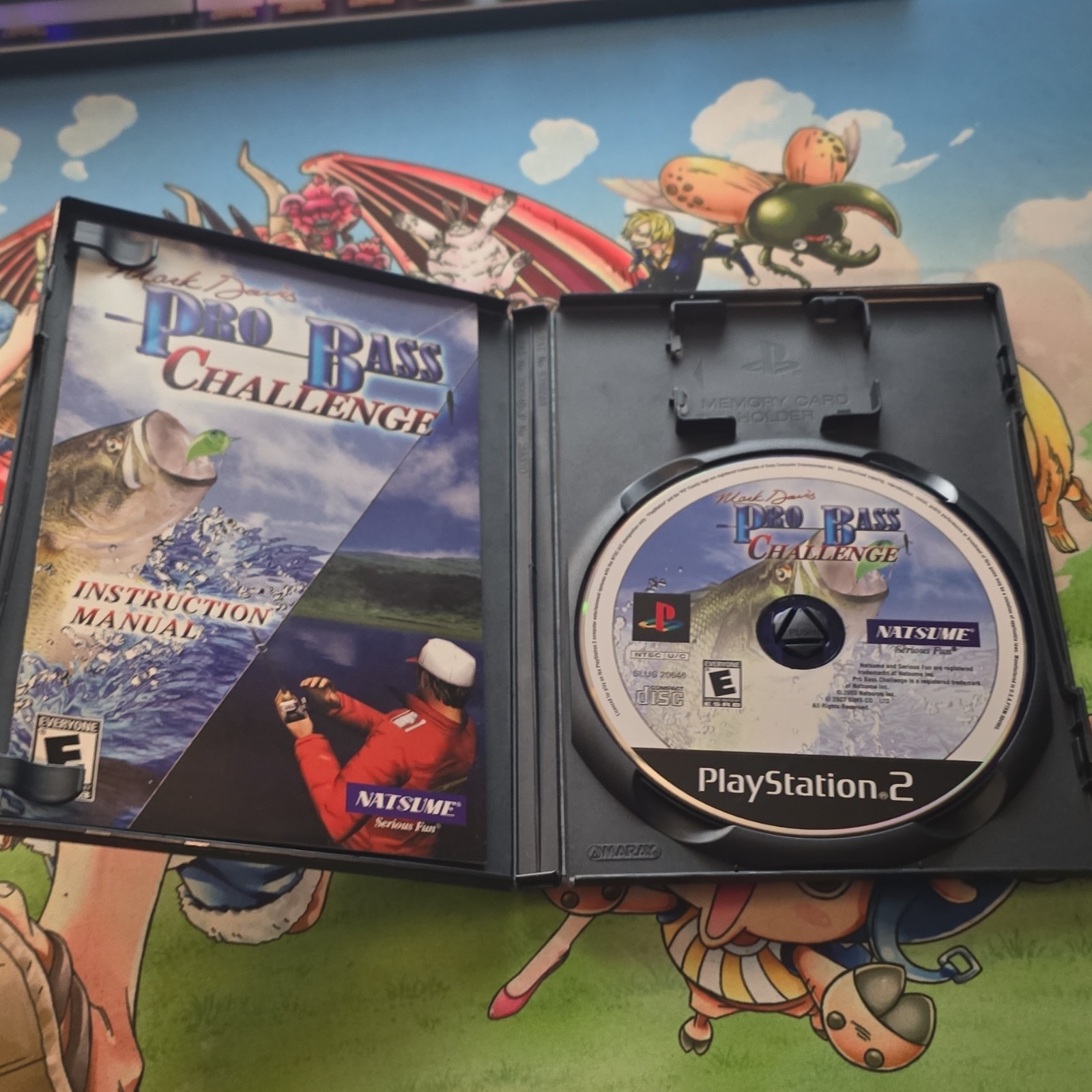 Natsume Mark Davis Pro Bass Challenge PS2 NTSC-U/C E Sports Fishing Manual Incl.