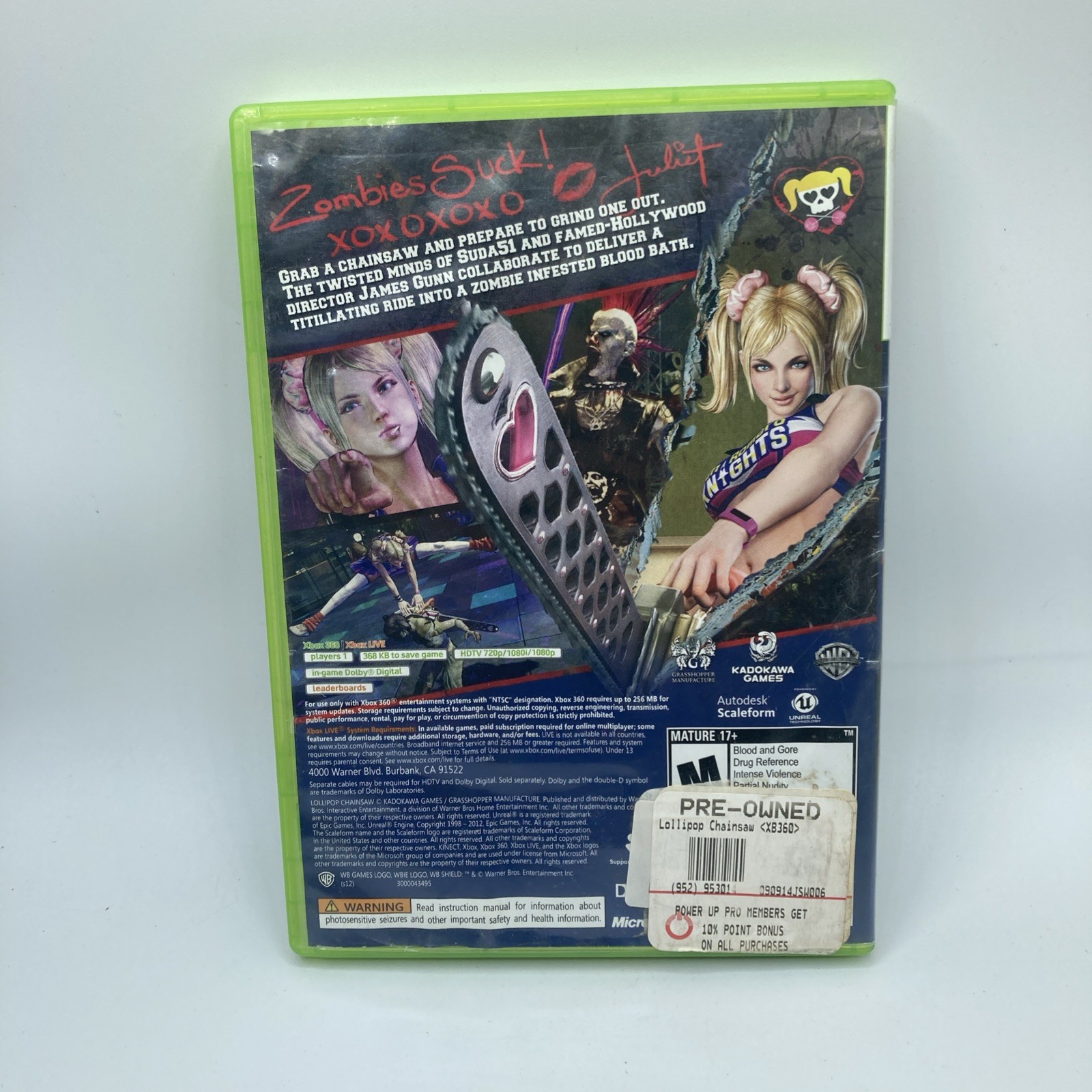 Lollipop Chainsaw (Microsoft Xbox 360, 2012) – Nice Disc – Tested – CIB