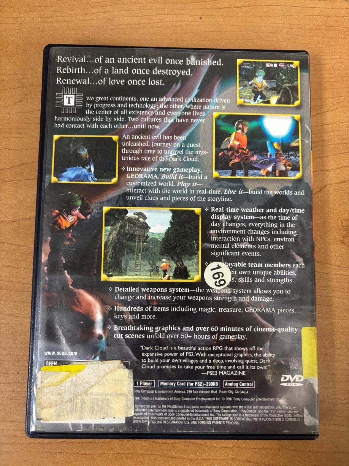 Dark Cloud TESTED WORKING No Manual Overall Clean Case – Sony PlayStation 2