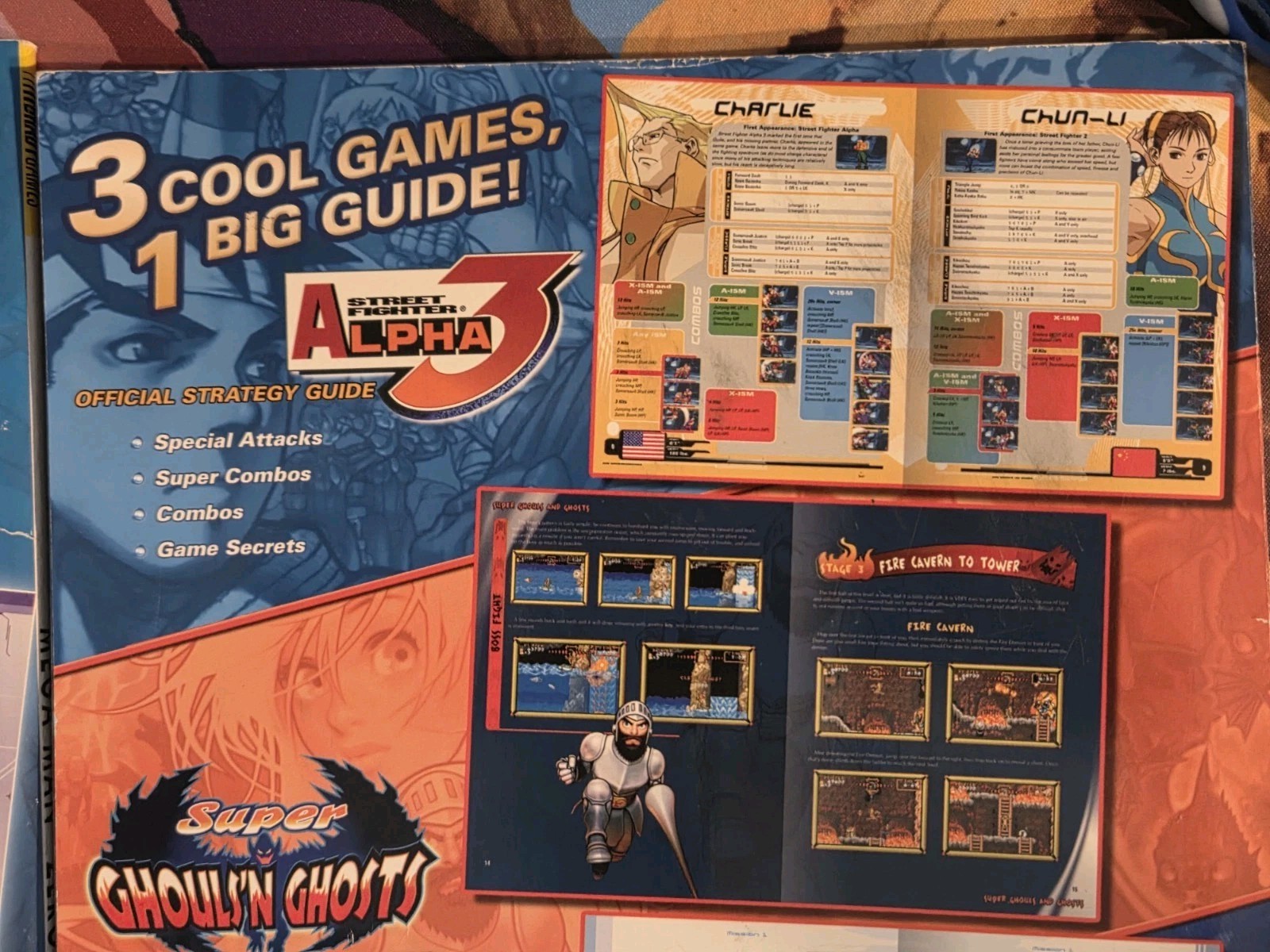 2 GBA Strategy Guide Street Fighter Alpha 3 Super Ghouls N Ghosts Mega Man Zero