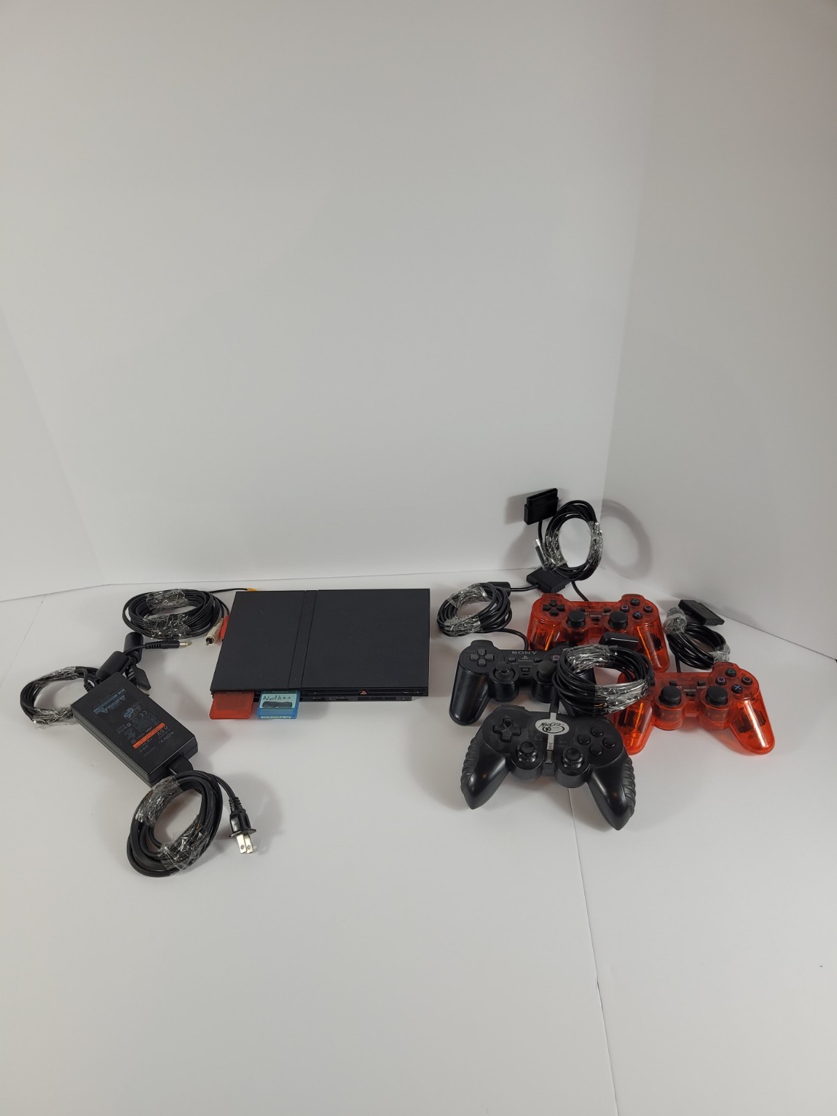 Sony SCPH-75001 PlayStation 2 PS2 Home Console-Black Bundle Tested Works