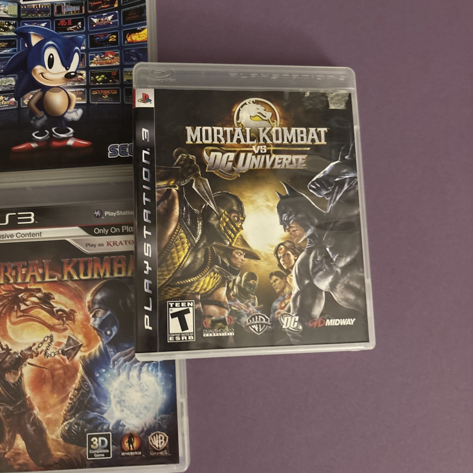 Lot Of 6 PS3 Games Bundle Mortal Kombat Assassins Creed X-Men Sonic Popular Rare