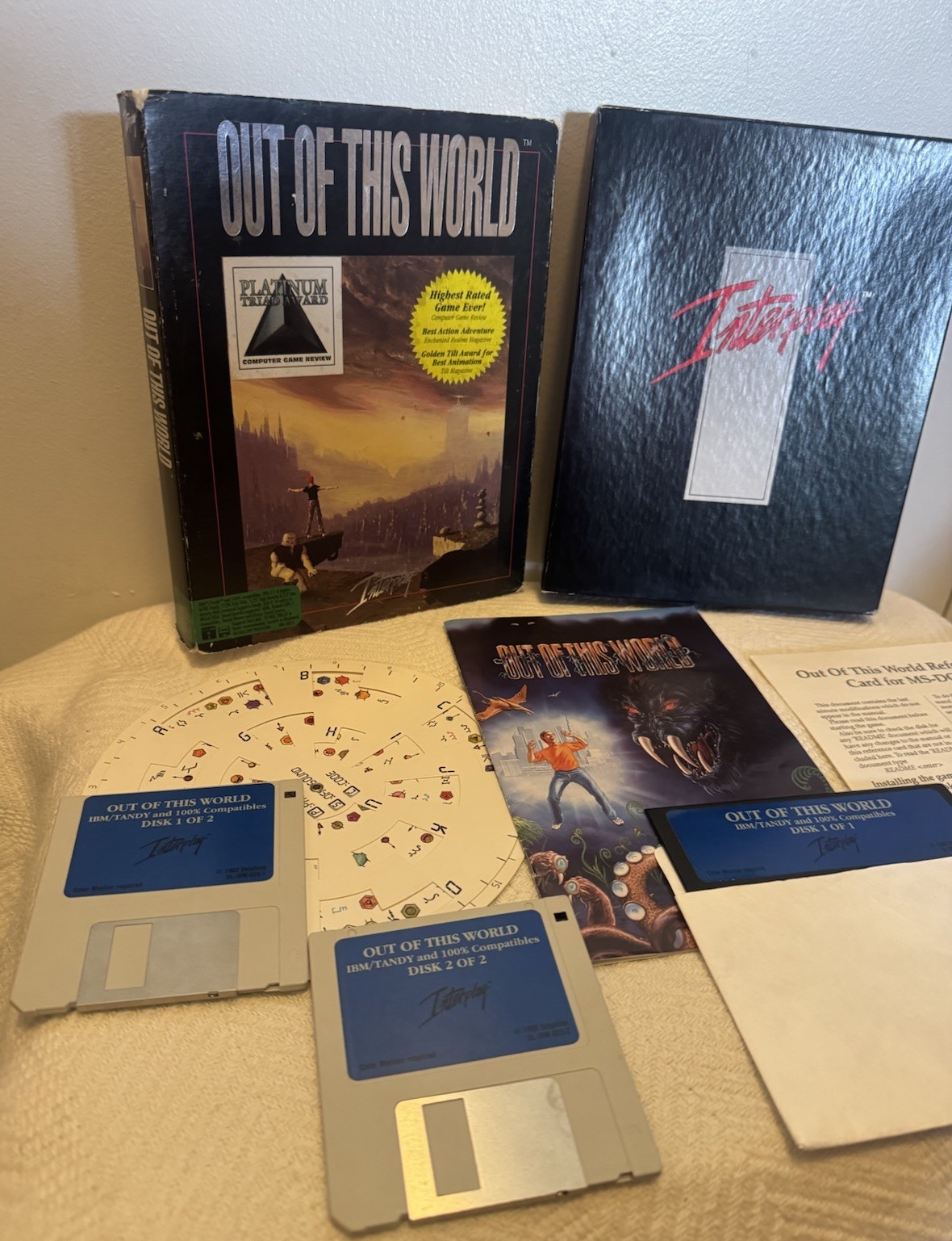 Interplay Out of This World Adventure Game – PC 1991 – Floppy Discs, IBM MS-DOS
