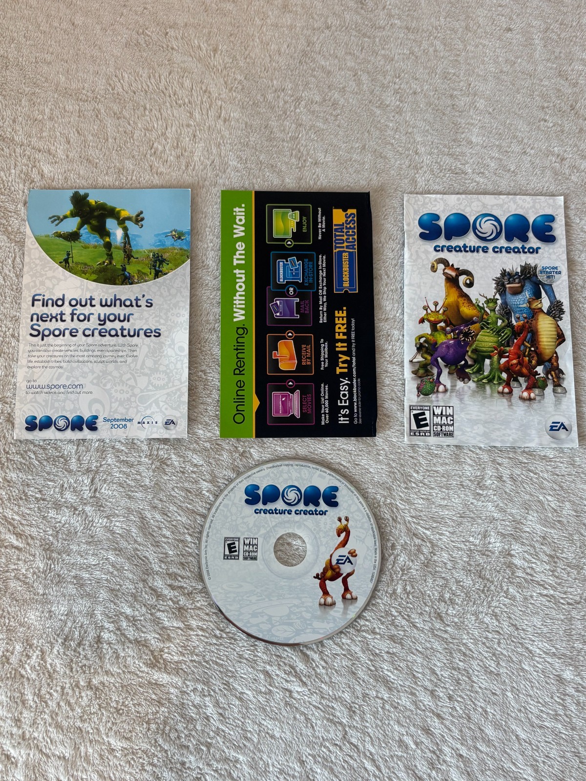 Spore Creature Creator – PC/Mac 2008 Starter Kit Complete with Manual CIB