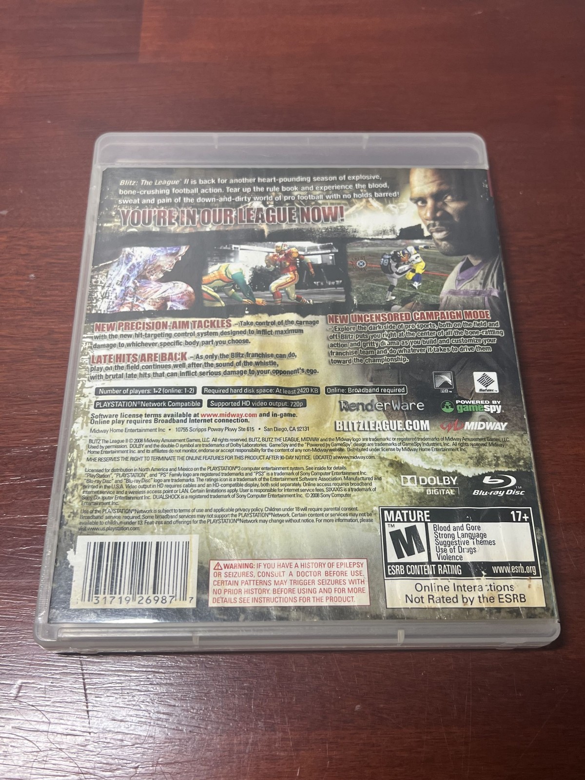 Blitz: The League 2 – (Sony PlayStation 3, 2008) PS3 No Manual Tested *Read*