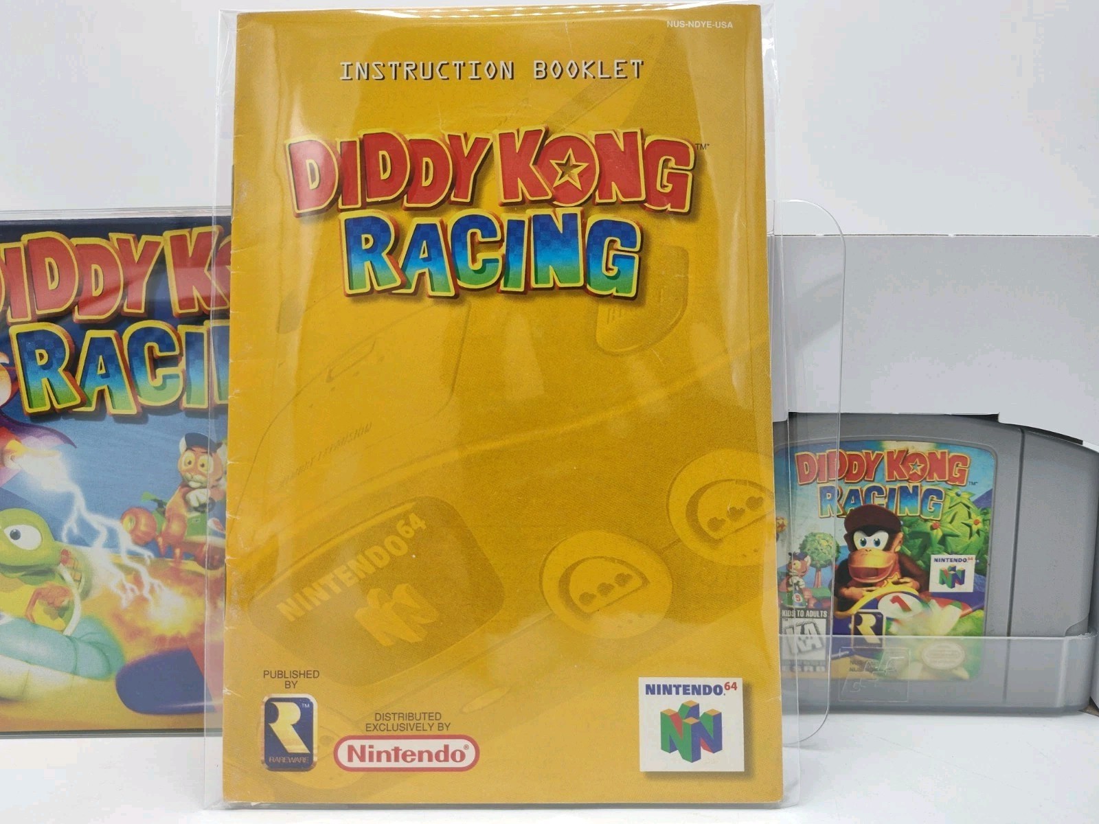 Diddy Kong Racing – (N64, 1997) *VGC w/ Manual + Case Protector* Tested! READ!!!