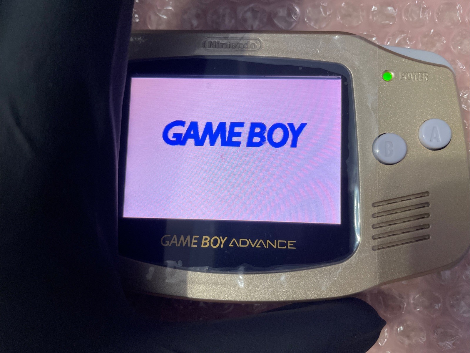 Nintendo Game Boy Advance GBA iPS V3 Backlight Backlit LCD Console Gold