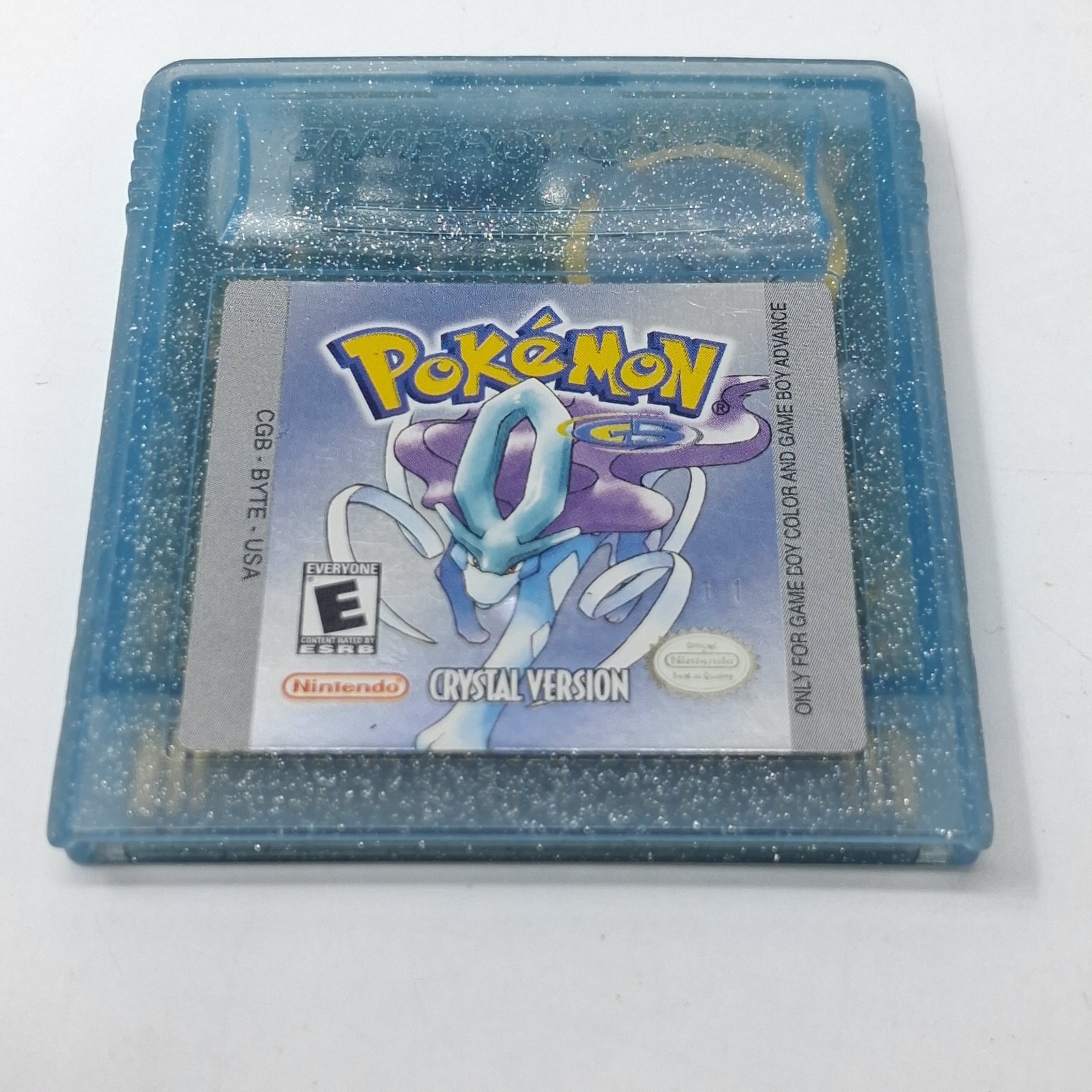 Pokemon Crystal Gameboy Color Tested Working Save Battery With Shiny Gyrados