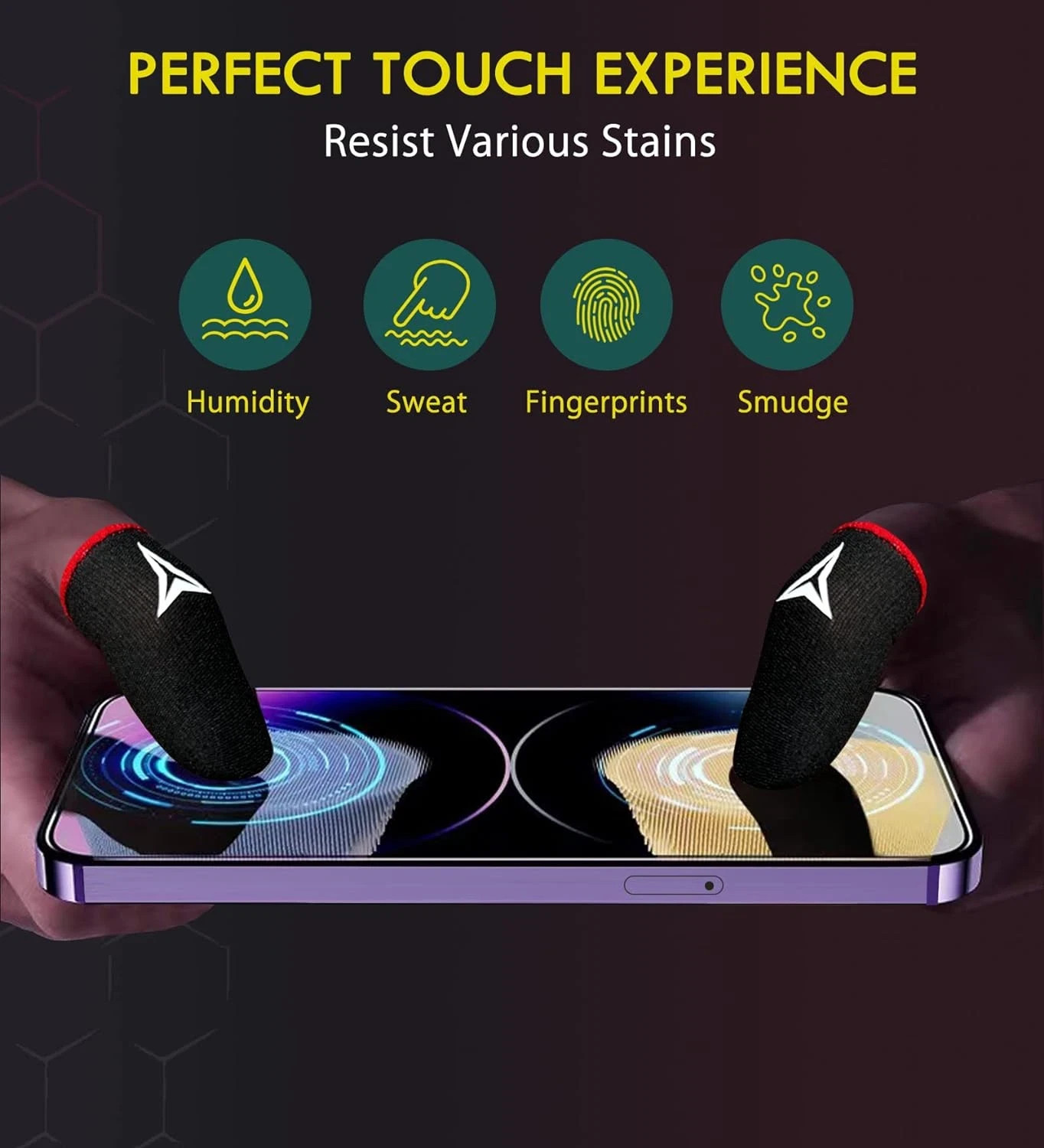 Finger Sleeve for Gaming10pcs 0.3mm Fiber Anti Sweat E-Sports Finger Glove, Brea