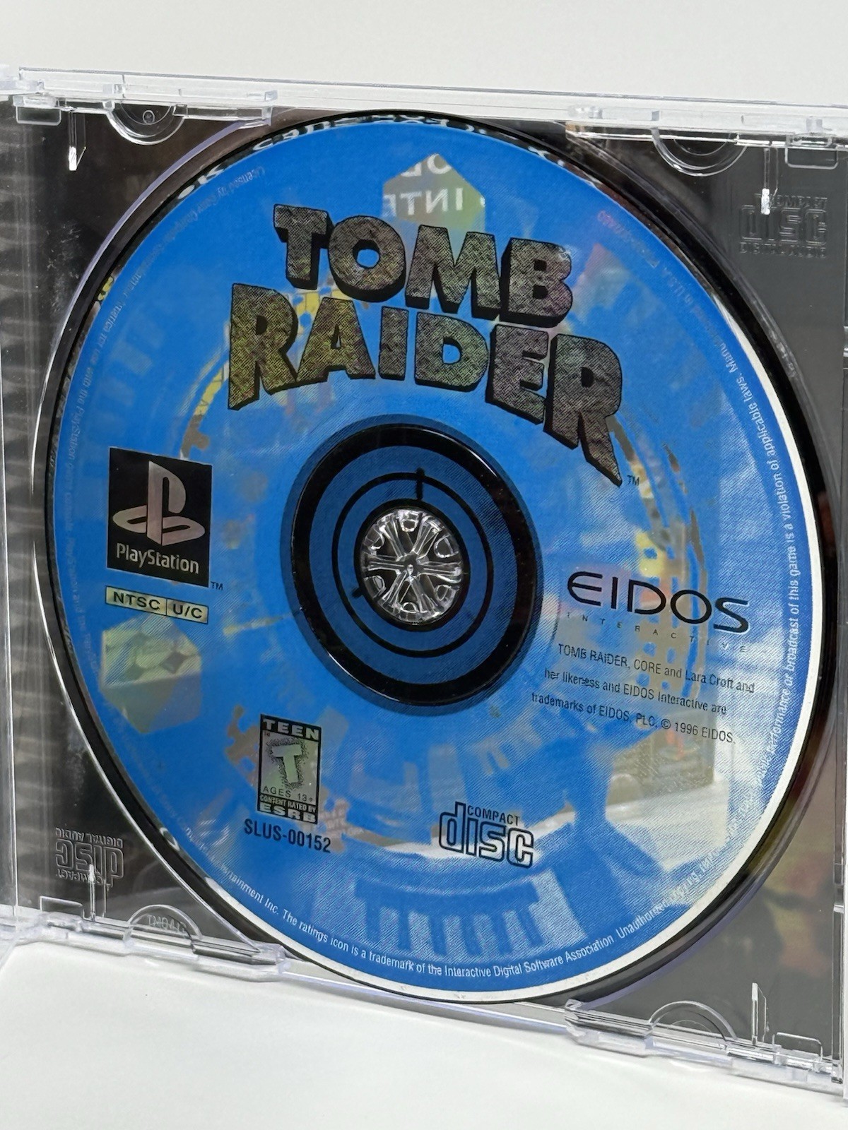 Tomb Raider PS1 PlayStation 1 Complete CIB Black Label + Reg Card Pristine Disc