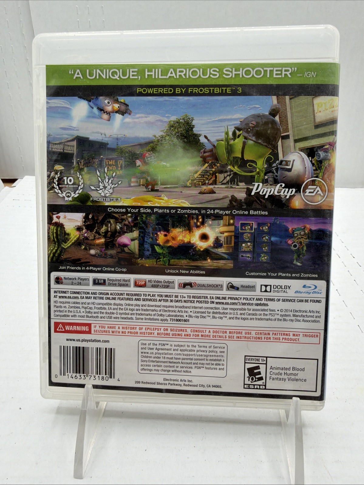 Plants vs. Zombies: Garden Warfare (Sony PlayStation 3, 2014) Tested