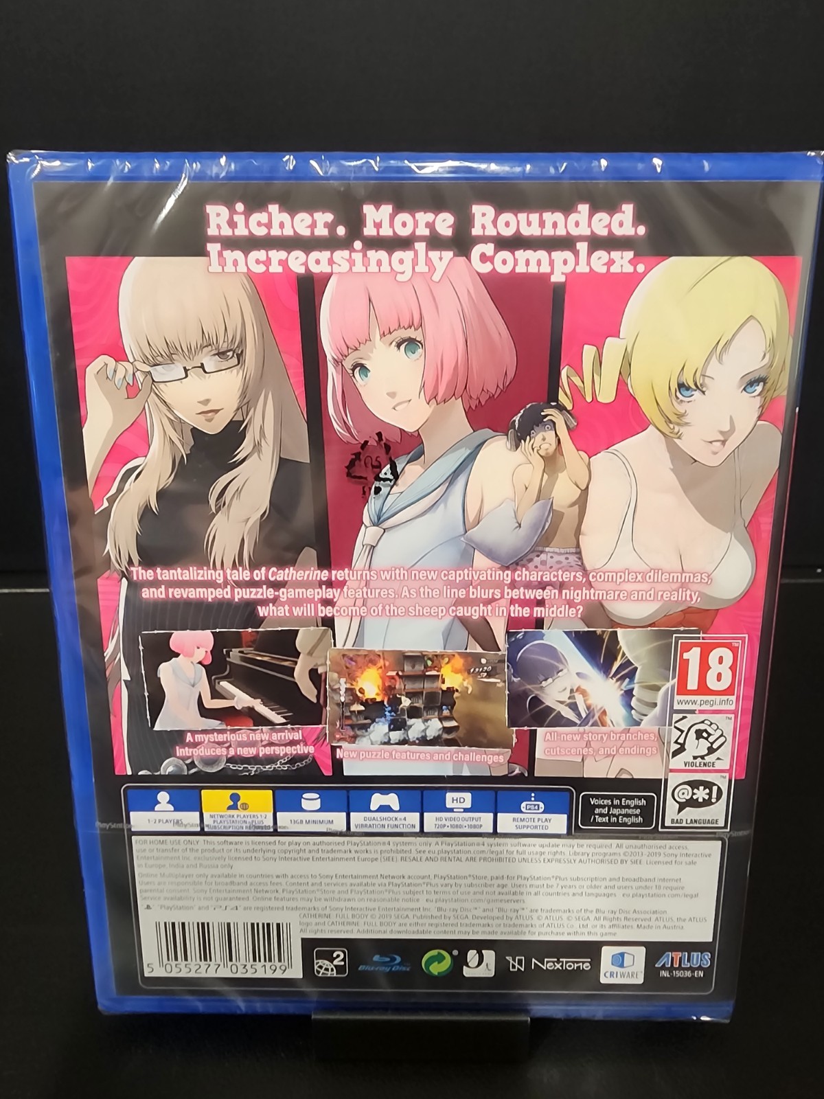 Catherine Full Body PS4 Brand New Factory Sealed