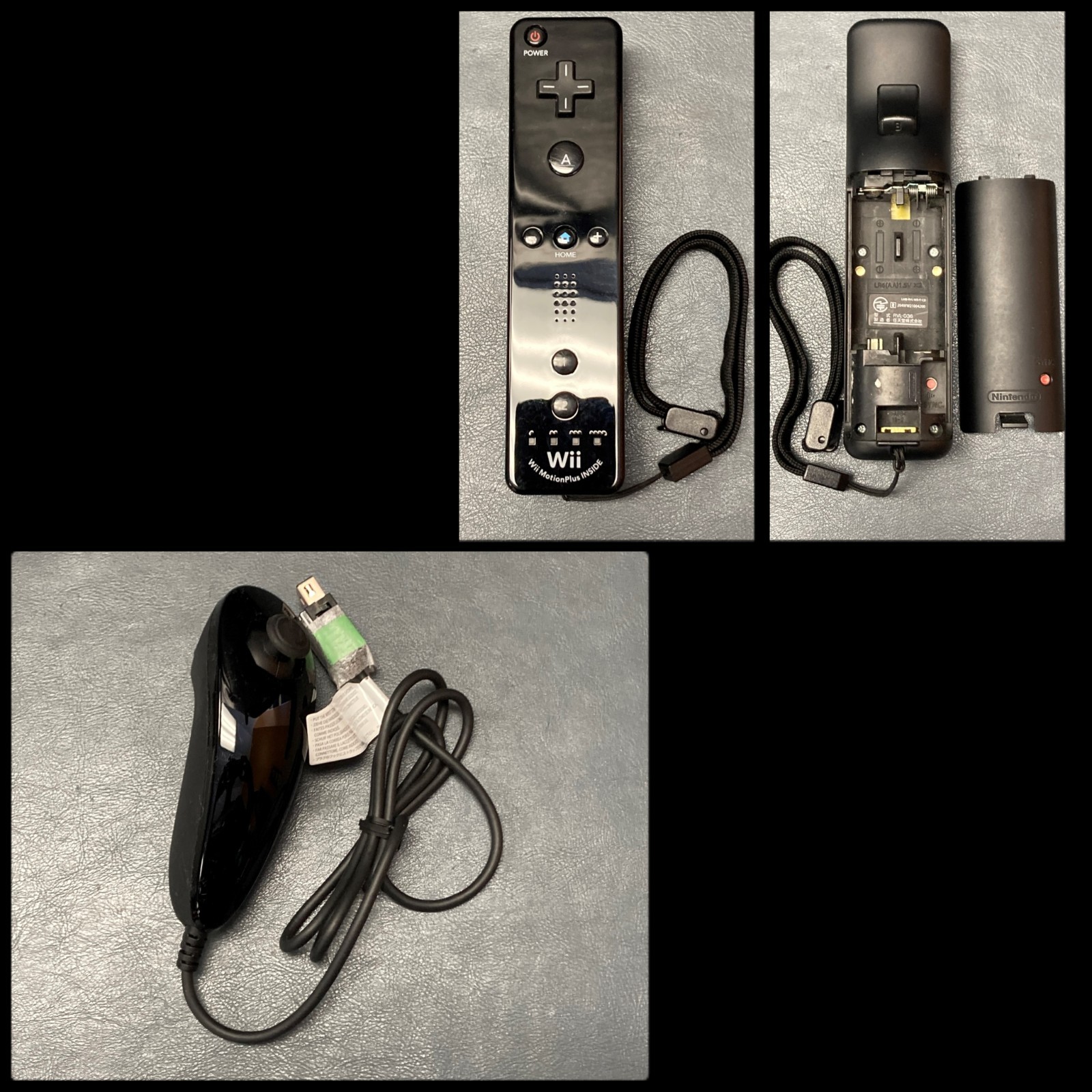 Nintendo Wii RVL-101 Console (Black) w/ Wii Sports, Wiimote, Nunchuck, Cables