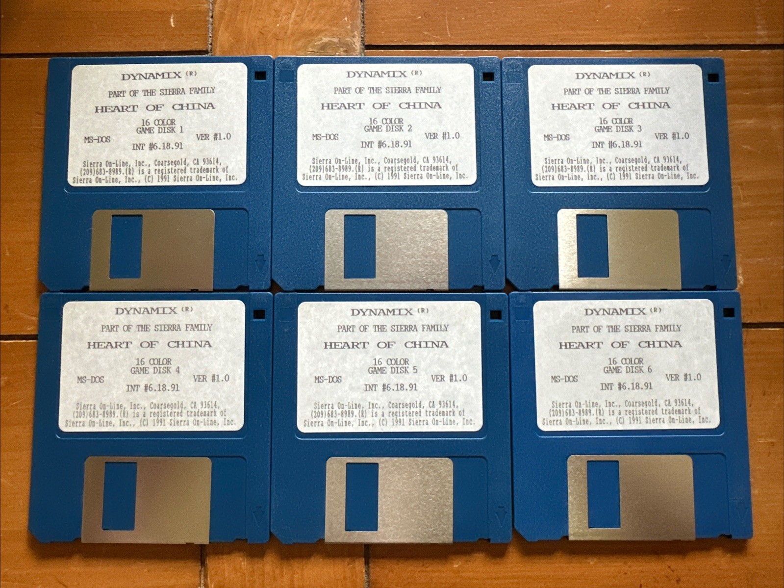 Heart of China Sierra Dynamix MS DOS 3.5″ Floppy 1991, 16 Color Ver, untested