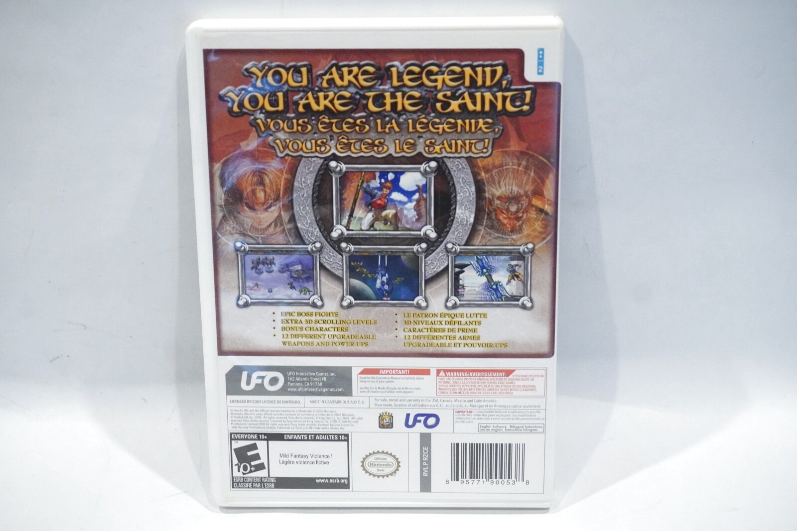 Saint Nintendo Wii 2009 Video Game by UFO Interactive TESTED COMPLETE w/ MANUAL