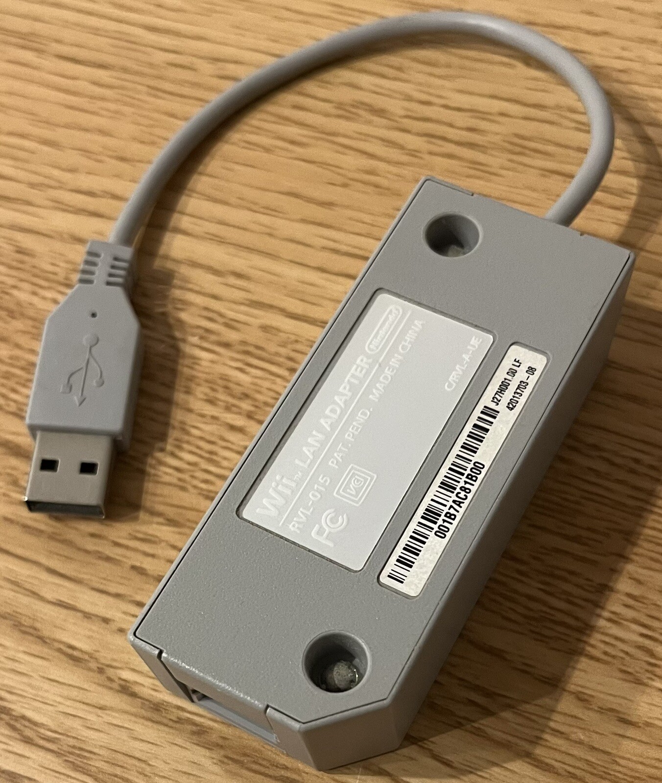 Official Nintendo Wii Lan Adapter RVL-015 Tested Japan Ethernet USB Network