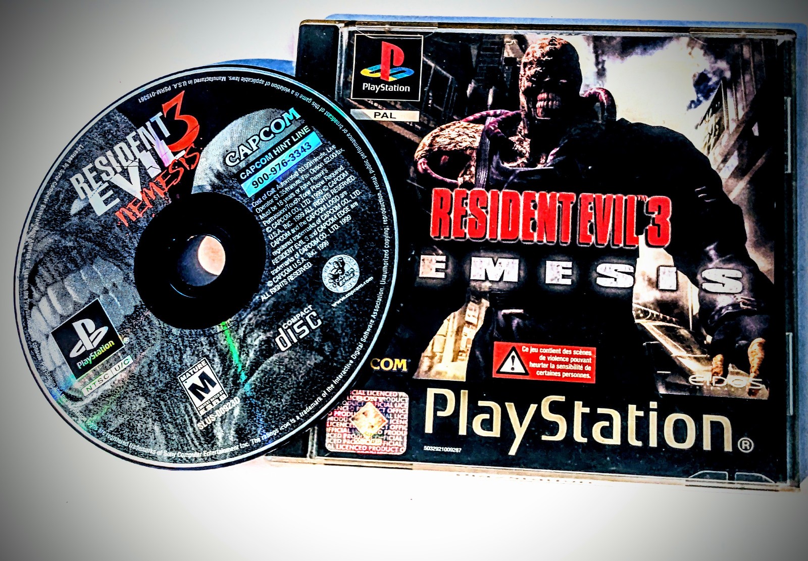 Resident Evil 3 Nemesis (1999) PS1 NTSC 📀 (European French Language Back Cover)