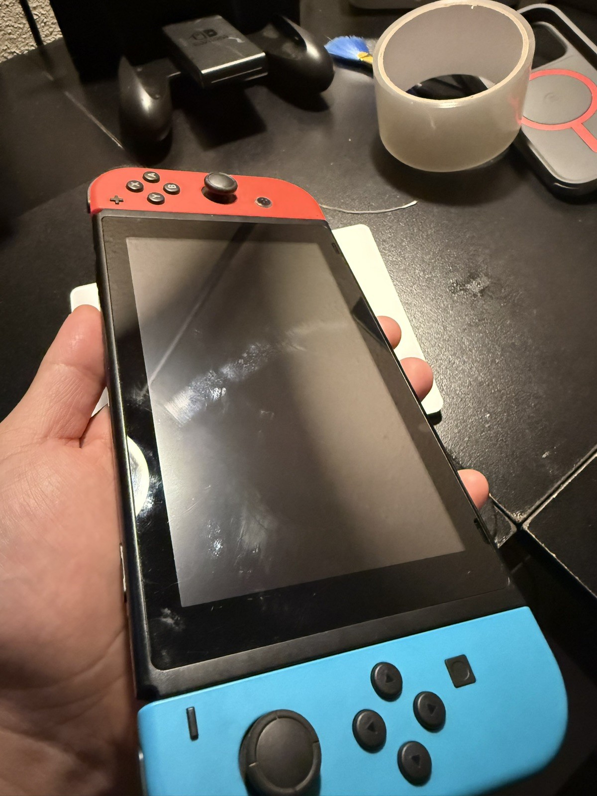 Nintendo Switch with Neon Blue and Neon Red Joy-Con (HAC-001-01)