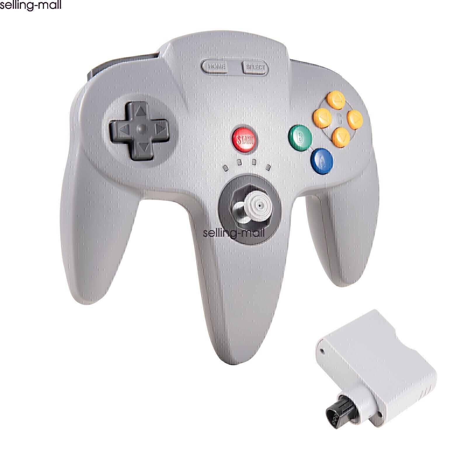 Wireless N64 Controller, 2.4GHz N64 Receiver,Rechargeable & Built-in Rumble