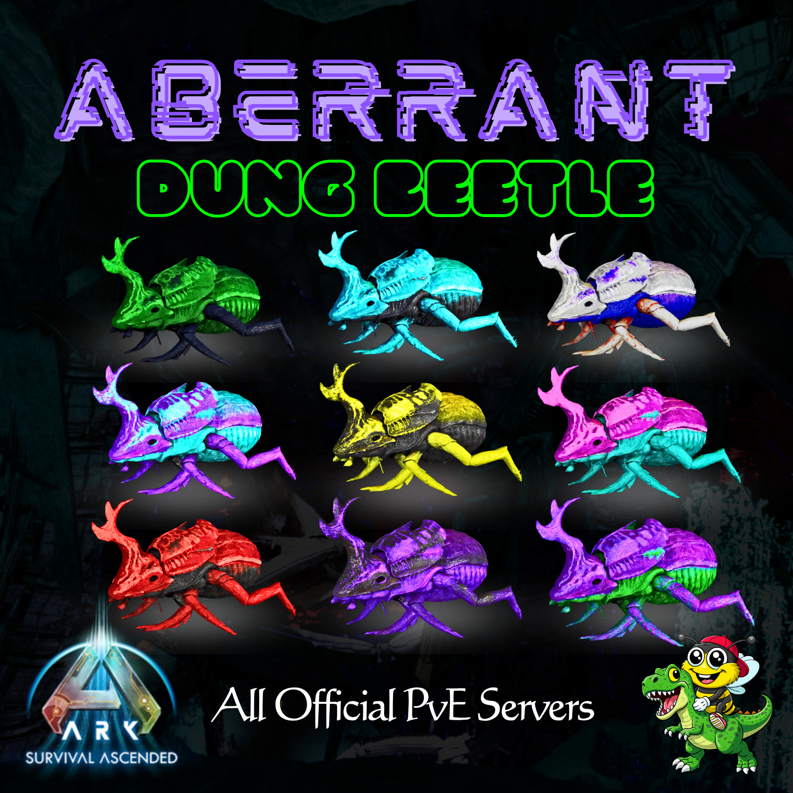 ARK-Survival-Ascended-PvE-Official-Colorful-Aberrant-Dung-Beetles-Pack-BusyBee