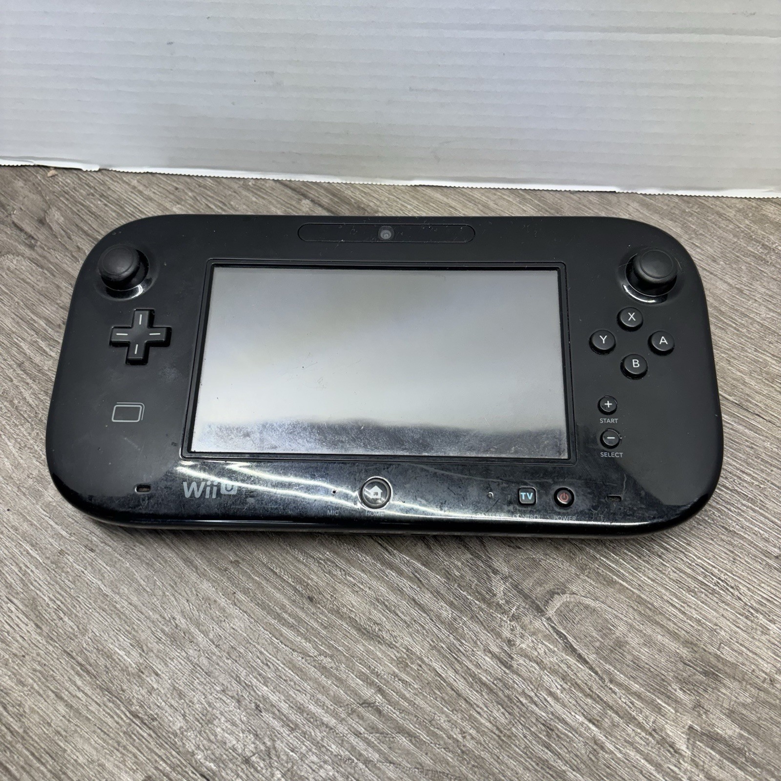 Nintendo Wii U GamePad WUP-010 (USA) Black Tablet Only (FOR PARTS) Broken Screen