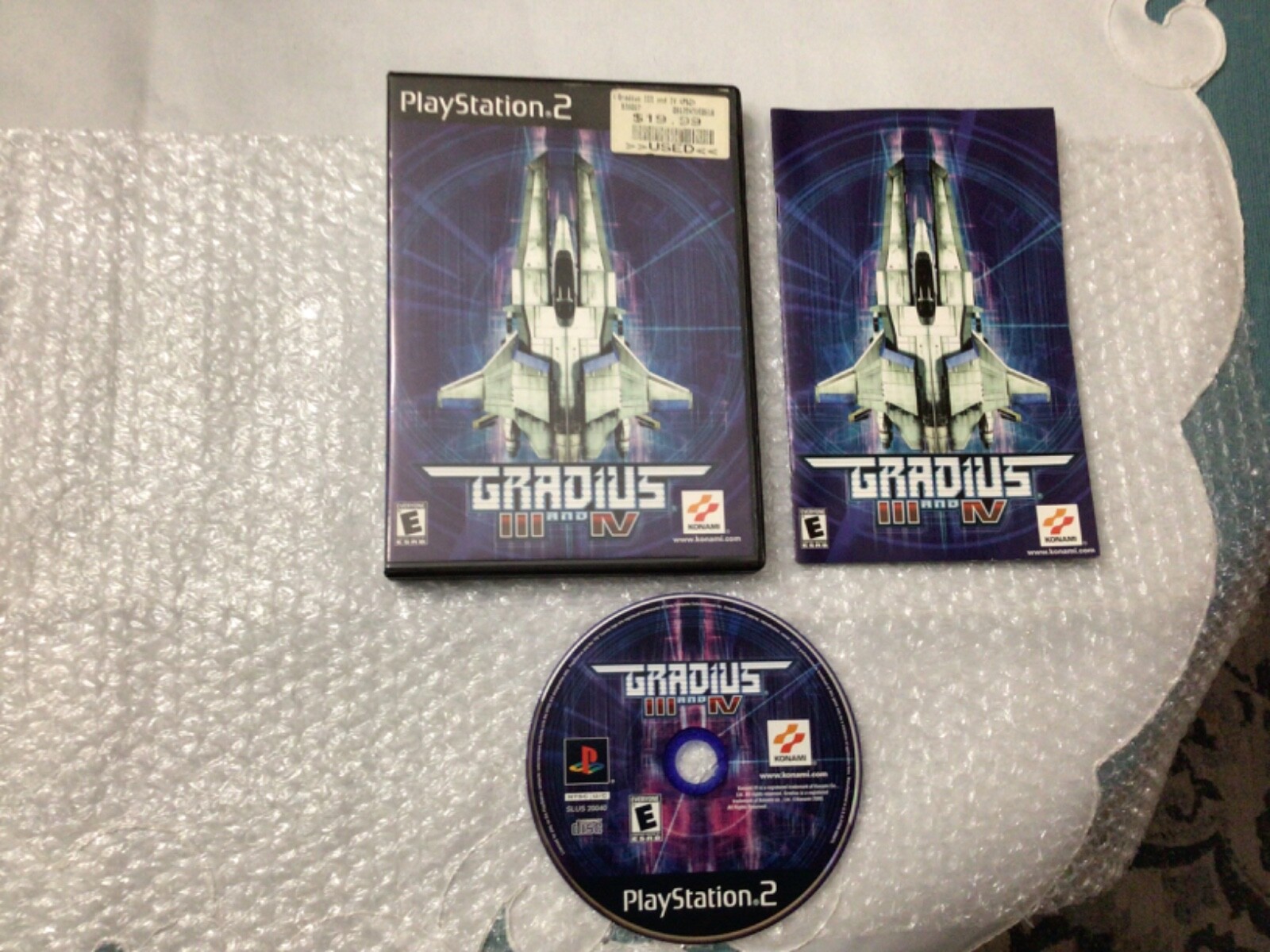 Gradius III and IV (Sony PlayStation 2, 2000) – CIB w/Case, Manual, Game Disc