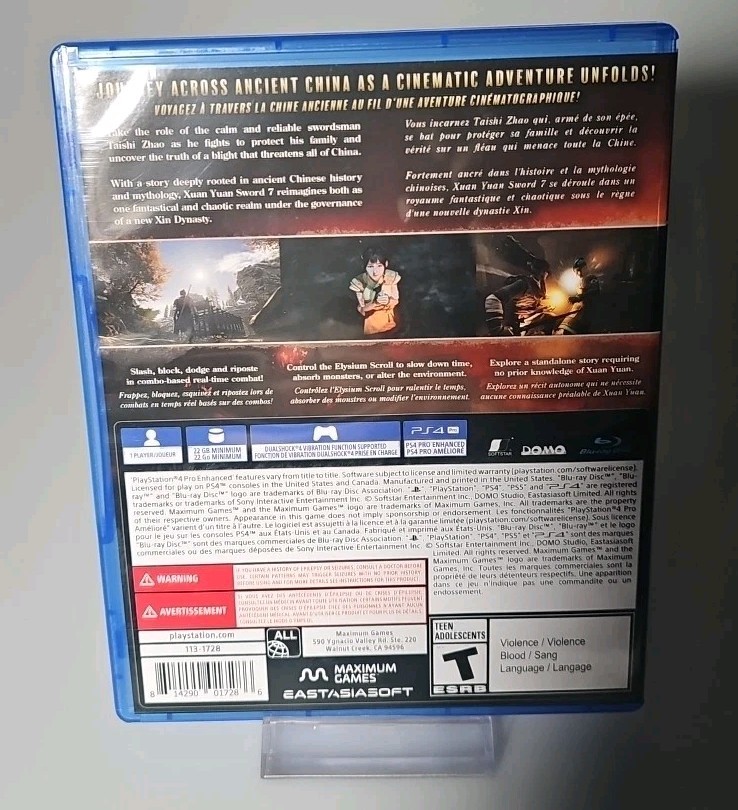 Xuan Yuan Sword 7 (Sony PlayStation 4 PS4, 2021)