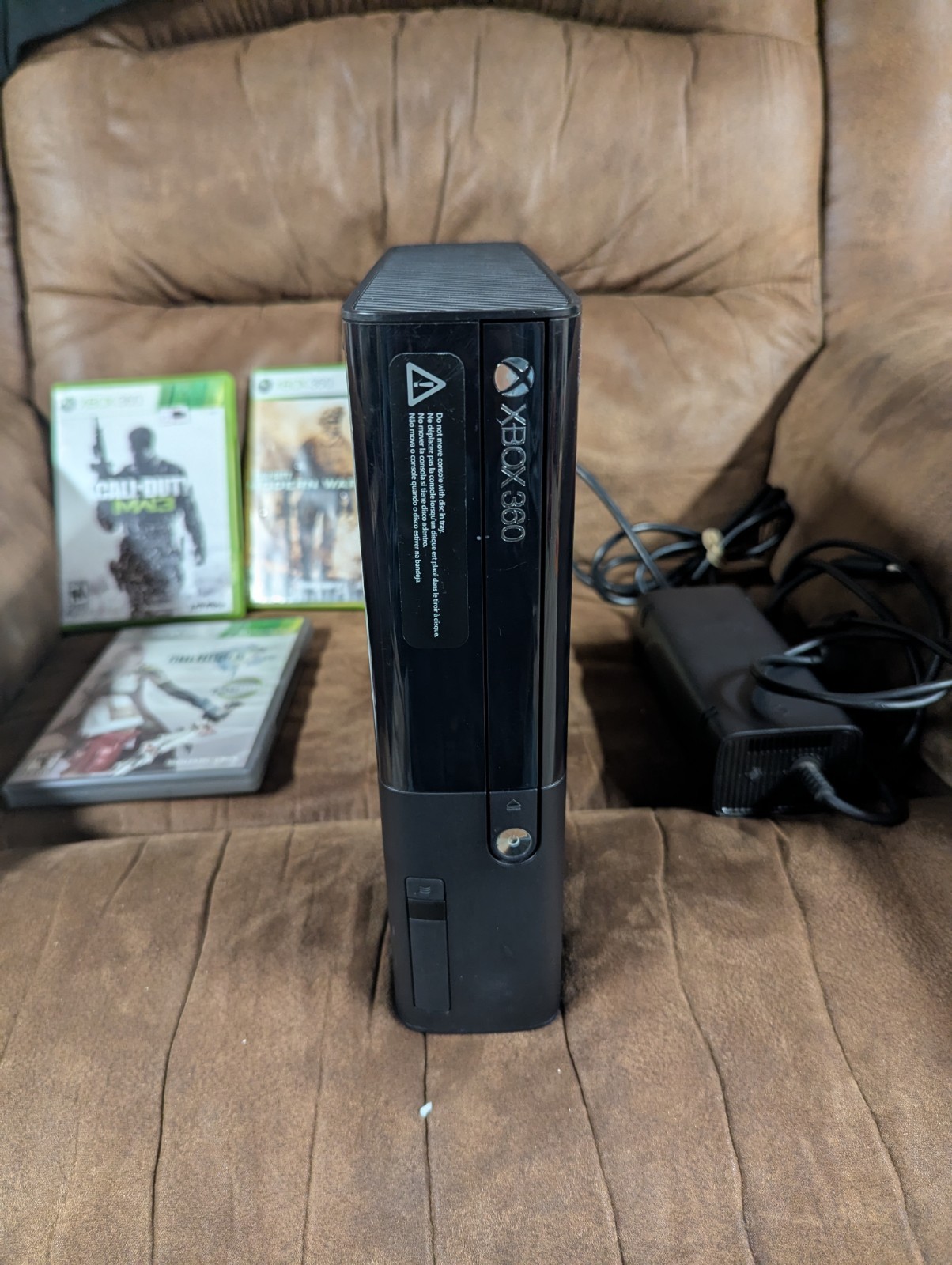 Microsoft Xbox 360 E 250GB Console Cables Bundle Games Tested