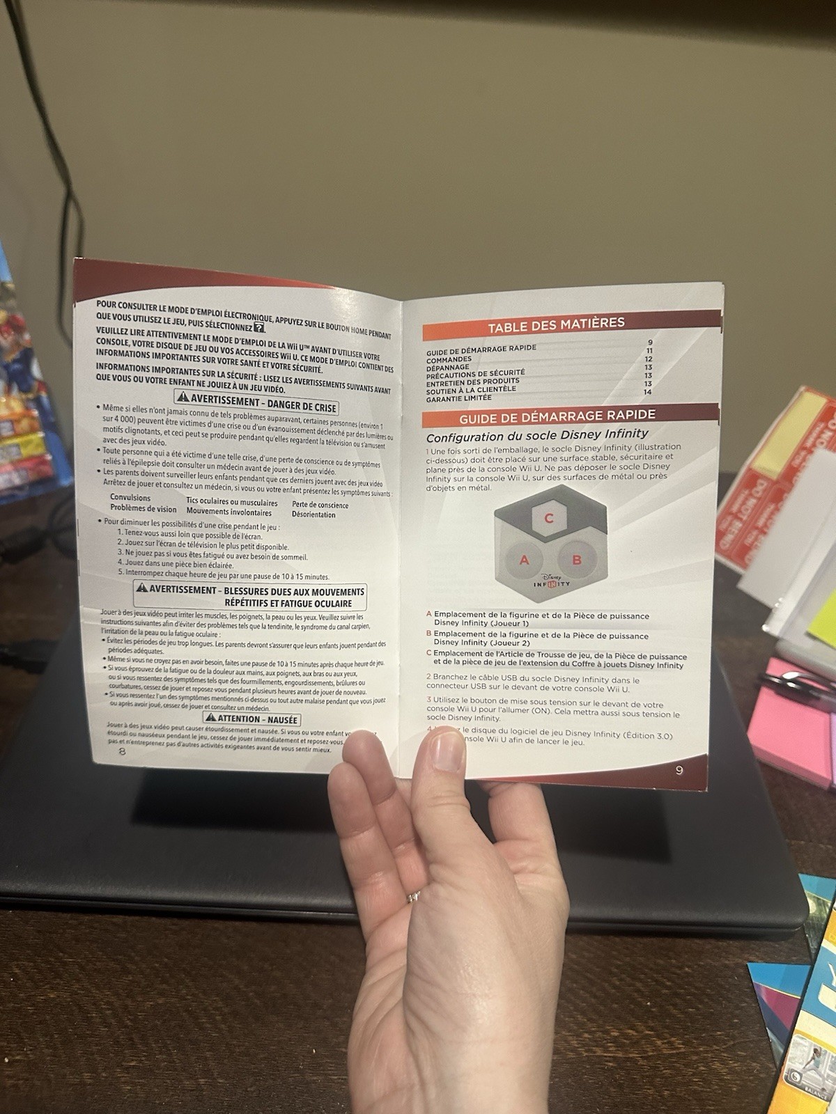 Nintendo WiiU Wii U Manual Only Disneys Infinity