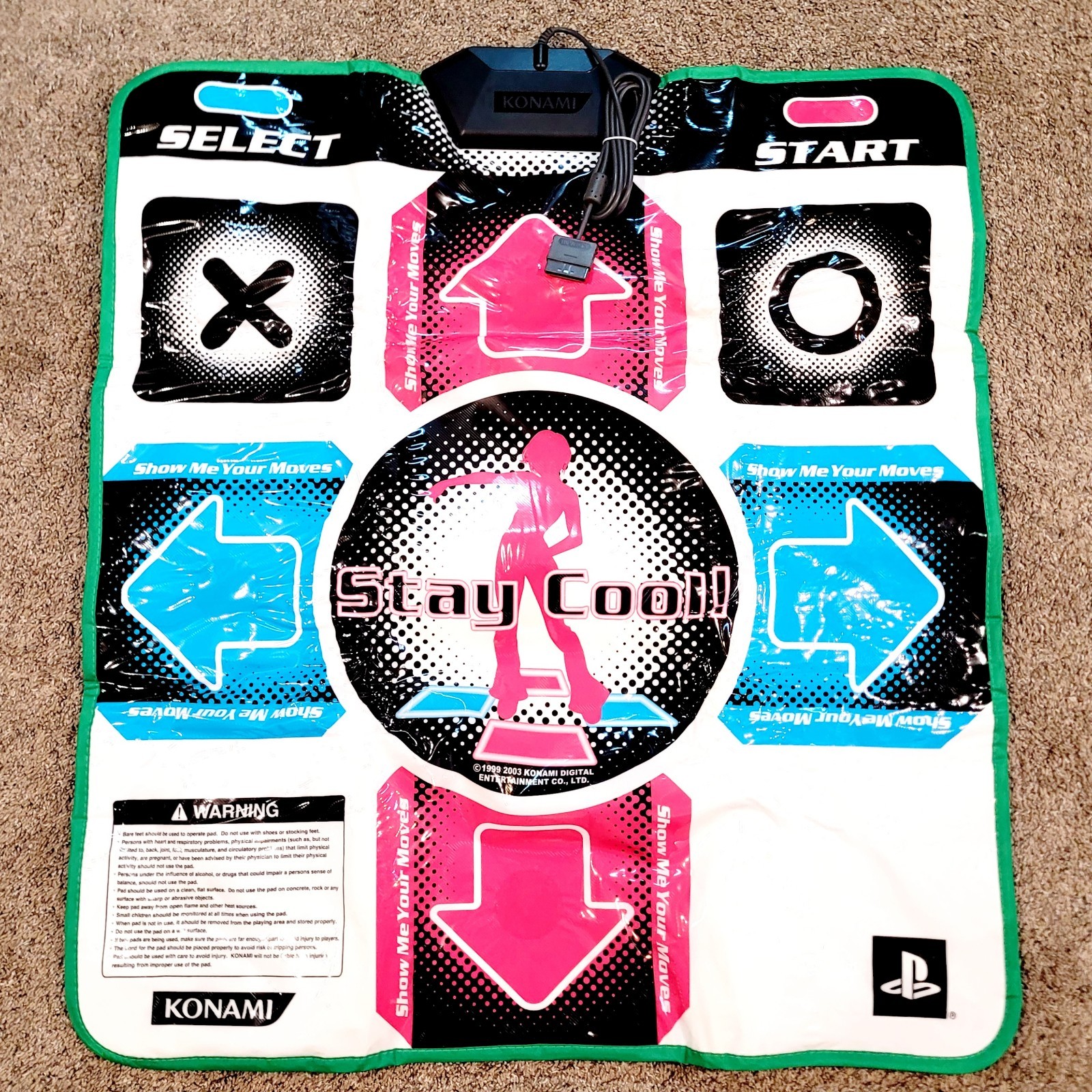 Dance Dance Revolution X PS2 CIB Dance Pad Controller + Box COMPLETE Konami