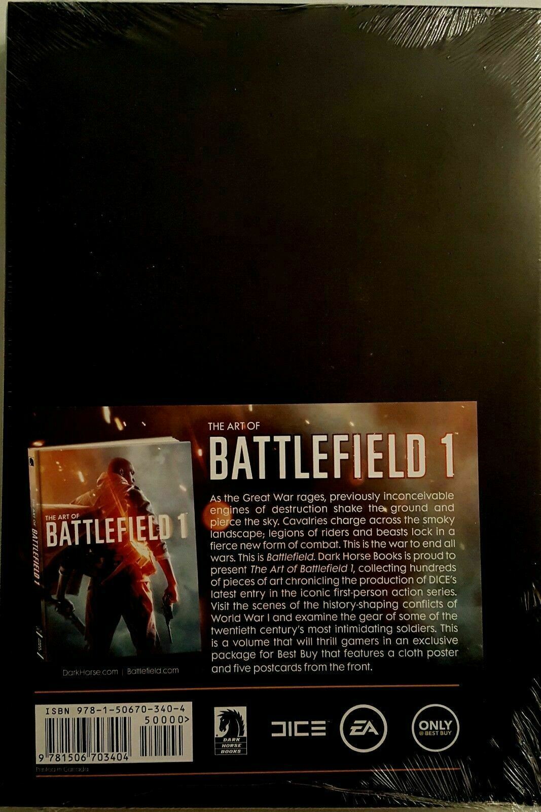 NEW DICE The Art of Battlefield 1 Collector’s Pack Hardcover Art Book w/ Poster