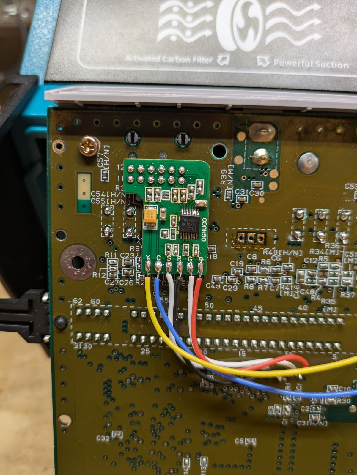 SNES JR – RGB Bypass, S-Video, New Caps, Regulator, C11 Cap, LED. Good Shape.