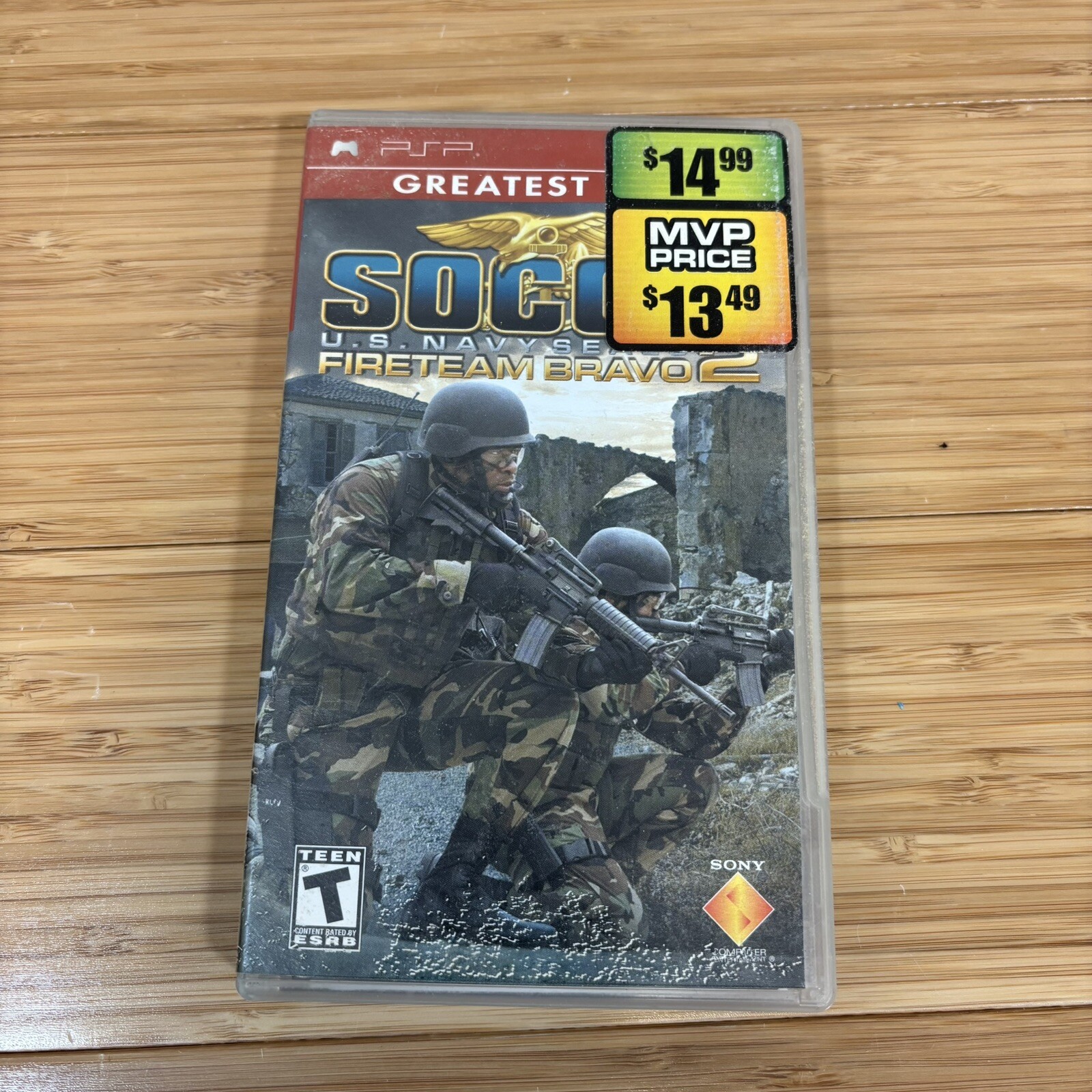 SOCOM US Navy Seals Fireteam Bravo 2 Sony PSP Greatest Hits with manual
