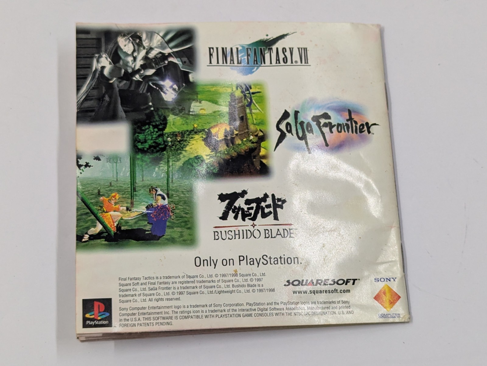 Final Fantasy Tactics Sony PlayStation 1, 1998, Complete