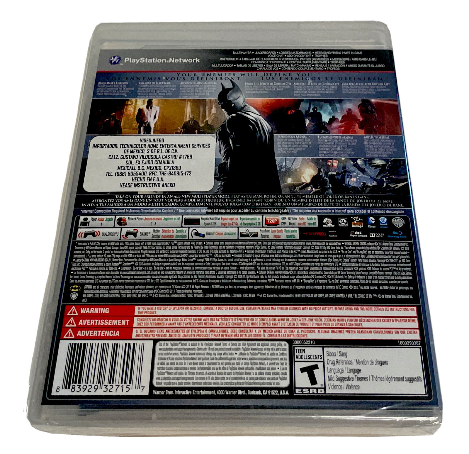 PS3 Playstation 3 Batman Arkham Origins Black Label First Print New