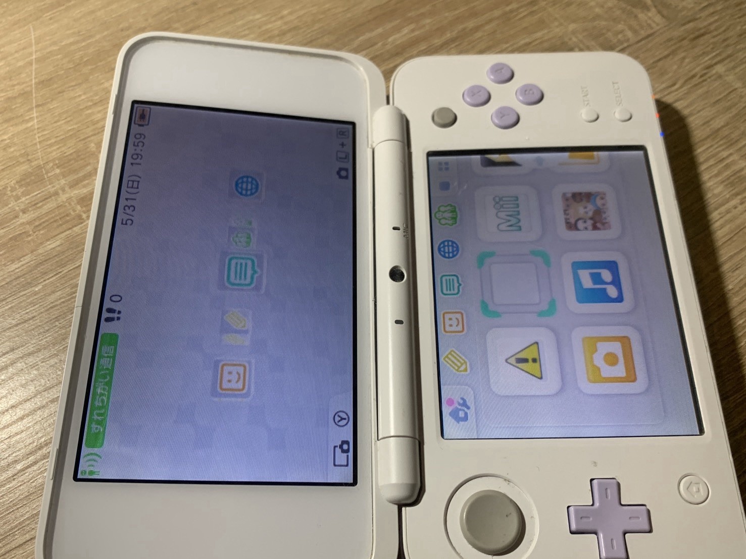 1348 Nintendo New 2DS LL White Lavender Very Good TESTED
