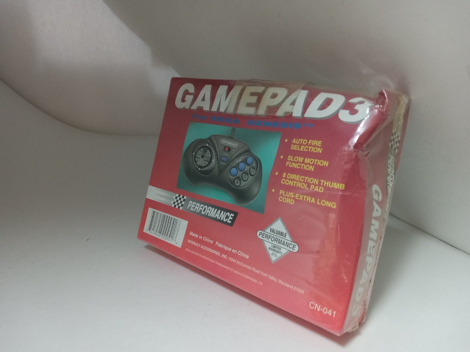 NEW Performance Controller Gamepad 3 for Sega Genesis Slow/Turbo/Joystick Crease