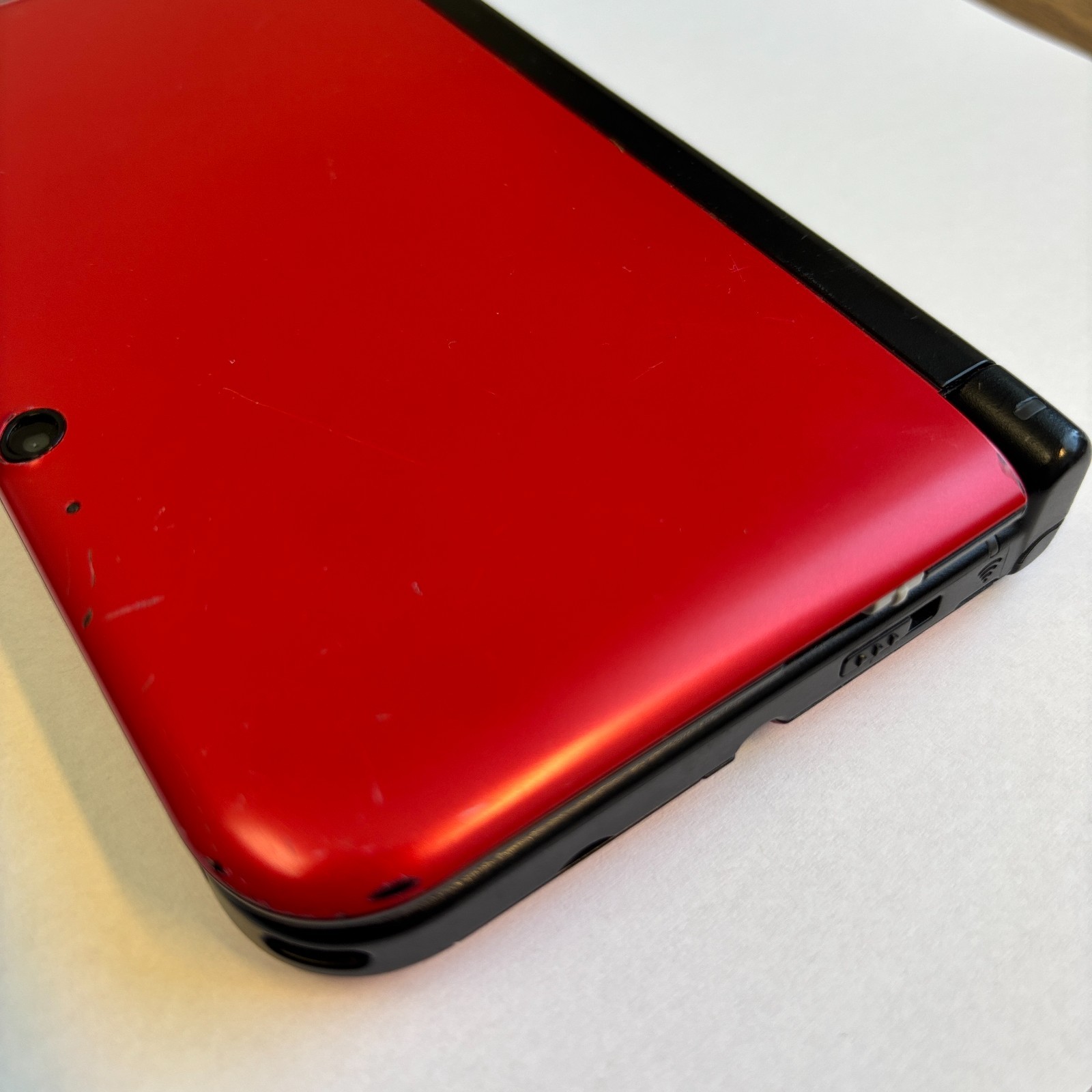 Nintendo 3DS XL Red Console SPR-001 Top Screen Repair 3 Game Bundle Tested Works