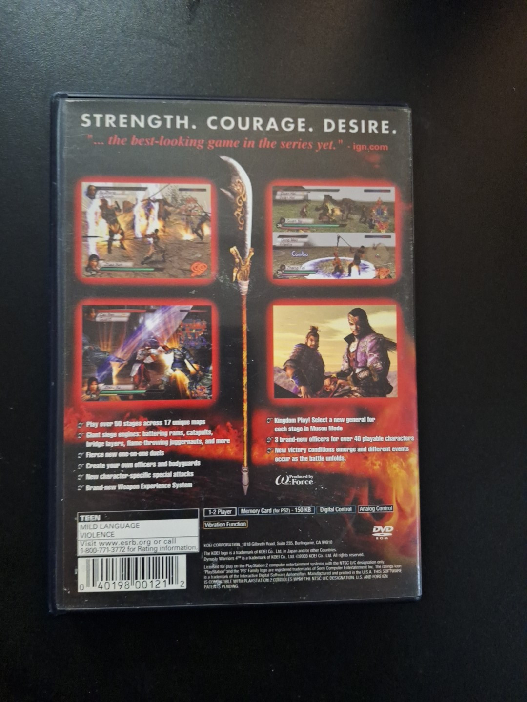Dynasty Warriors 4 (Sony PlayStation 2, PS2, 2003) CIB With Manual And Reg Card