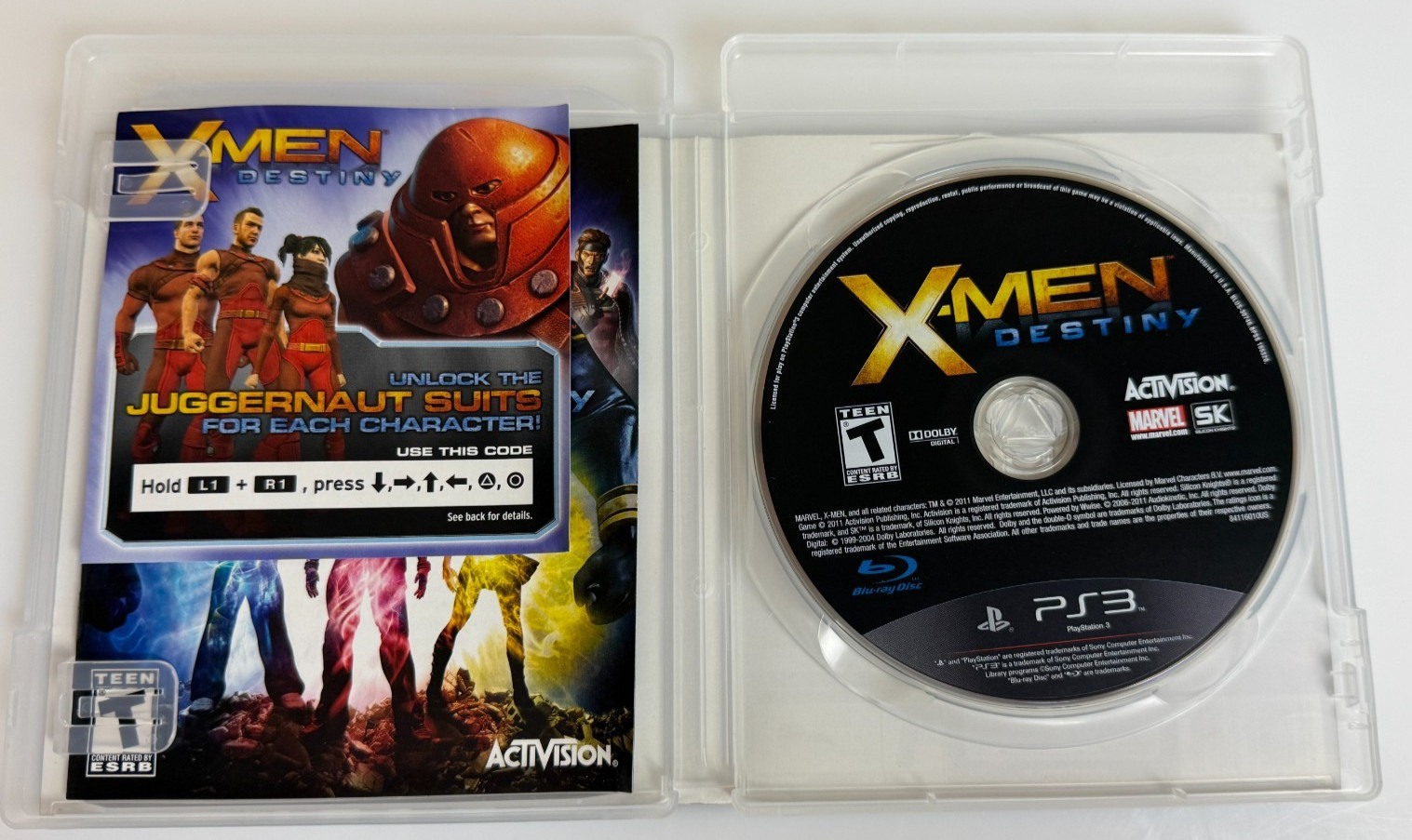 X-Men: Destiny Sony “PlayStation 3” – 2011 – Complete in Box with Manual