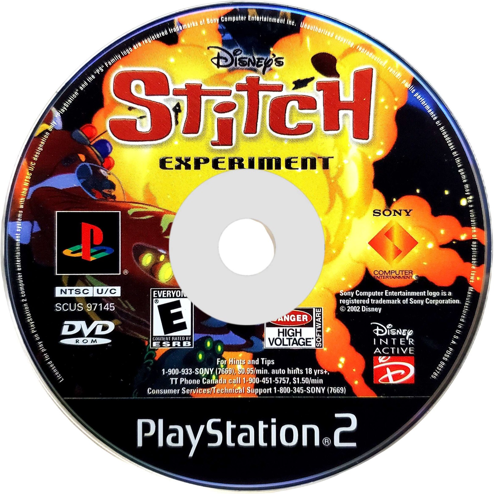 Disney’s Stitch Experiment 626 – Sony Playstation 2 PS2 Tested 1Y Guarantee