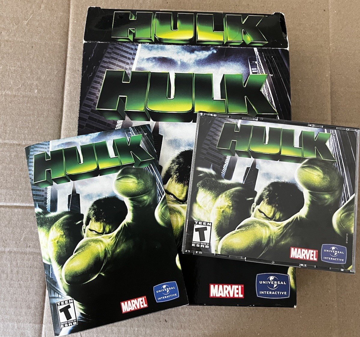 HULK Big Box PC Game CD-rom Universal Interactive Marvel 2003 Incredible Hulk