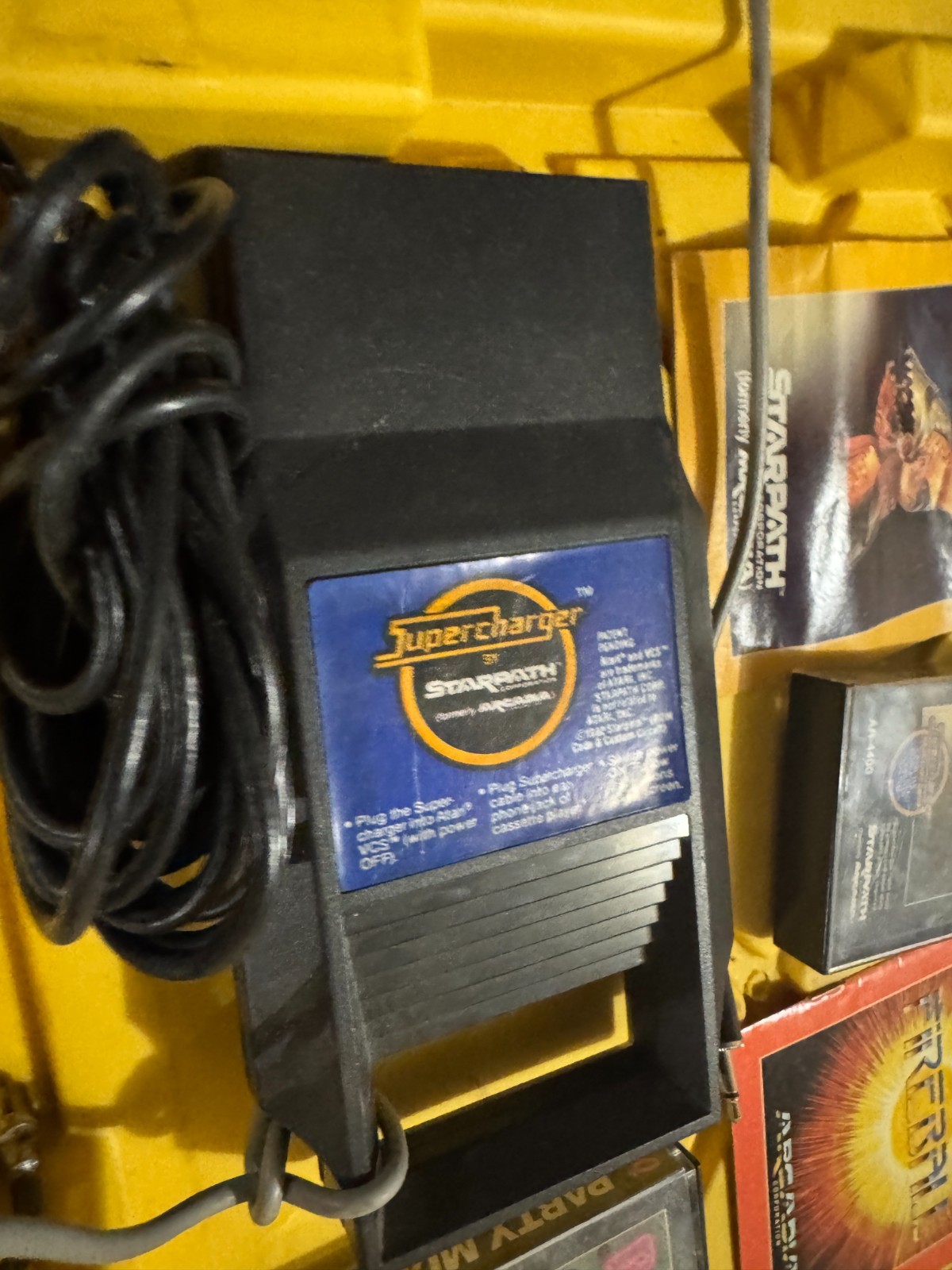 Vtg Supercharger Starpath Arcadia Atari VCS 8 Cassette Tapes Adapter Game UT