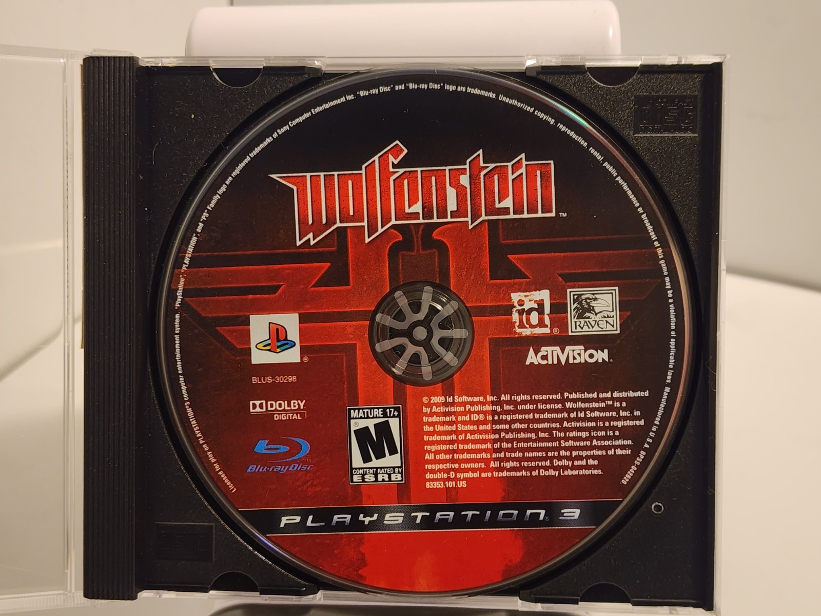 Wolfenstien for PS3 No Manual Jewel Case. Sony PlayStation 3 Pre-Owned.