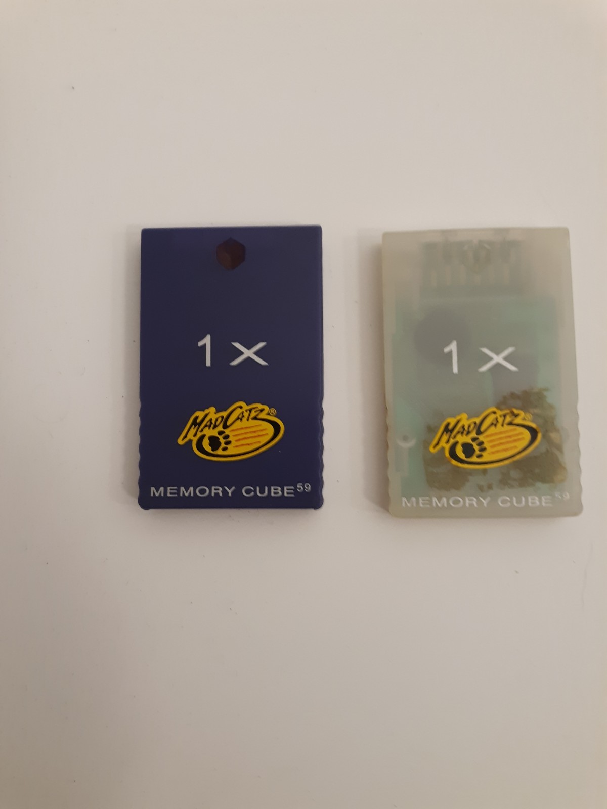 Lot Of 2 Mad Catz Memory Cube 59 Memory Cards For Nintendo Game Cube 2003