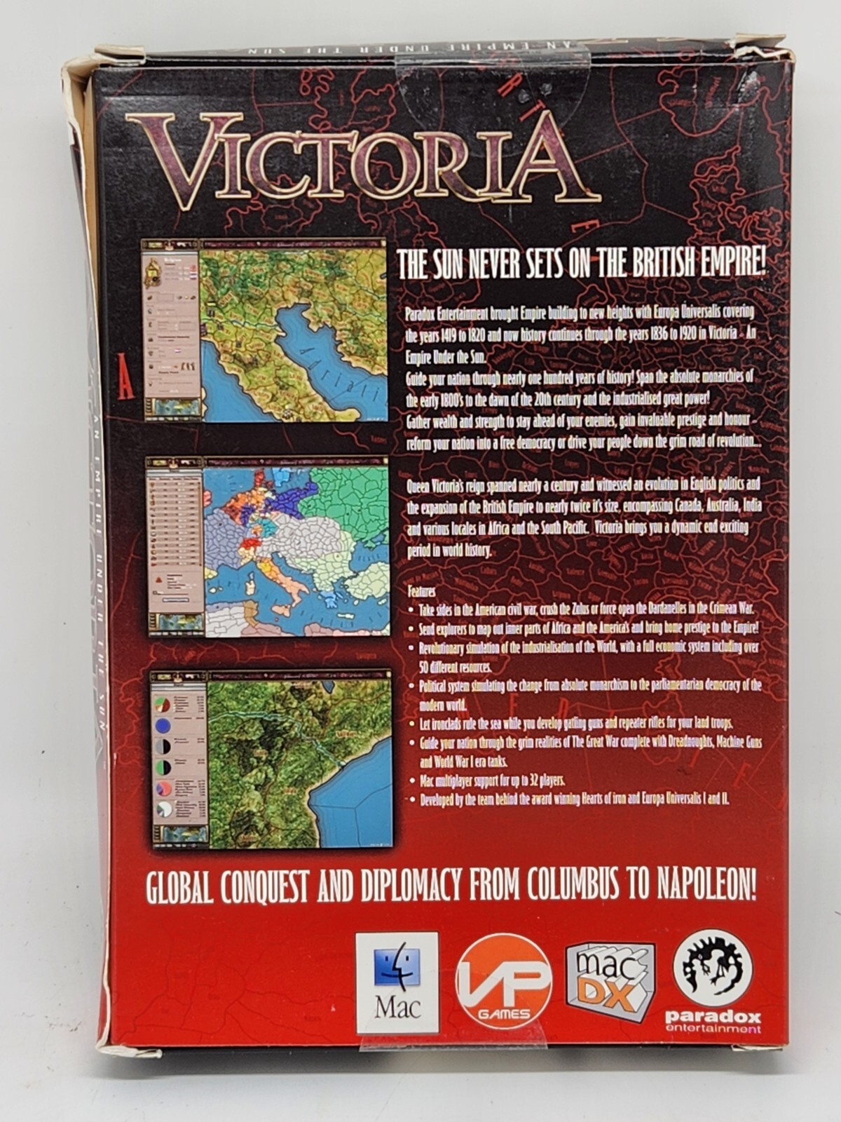 NEW VICTORIA AN EMPIRE UNDER THE SUN SEALED SMALL BOX MAC OS X MACINTOSH 2003